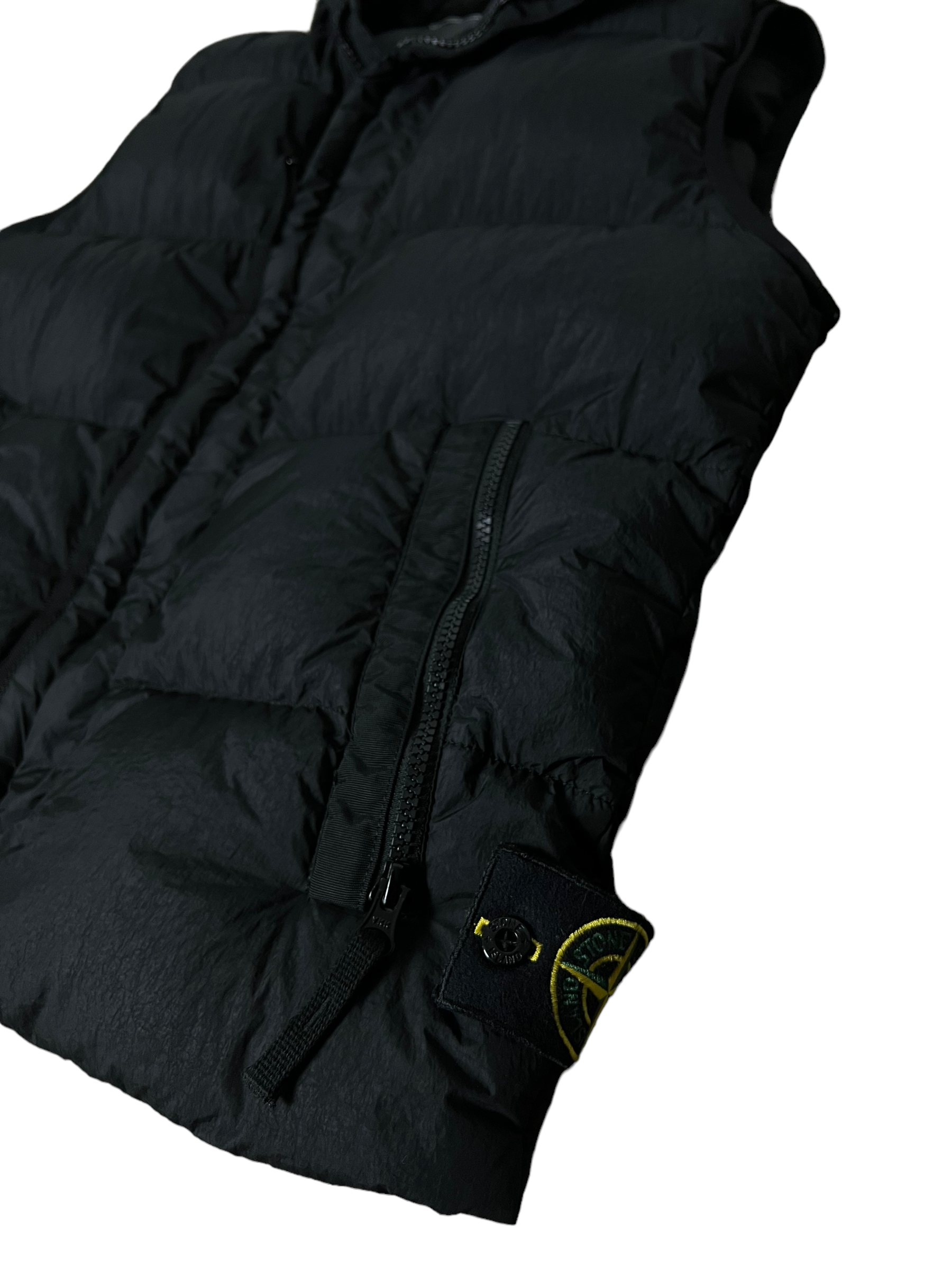 GILET À CAPUCHE STONE ISLAND GARMENT DYED CRINKLE REPS NY DOWN - NB08
