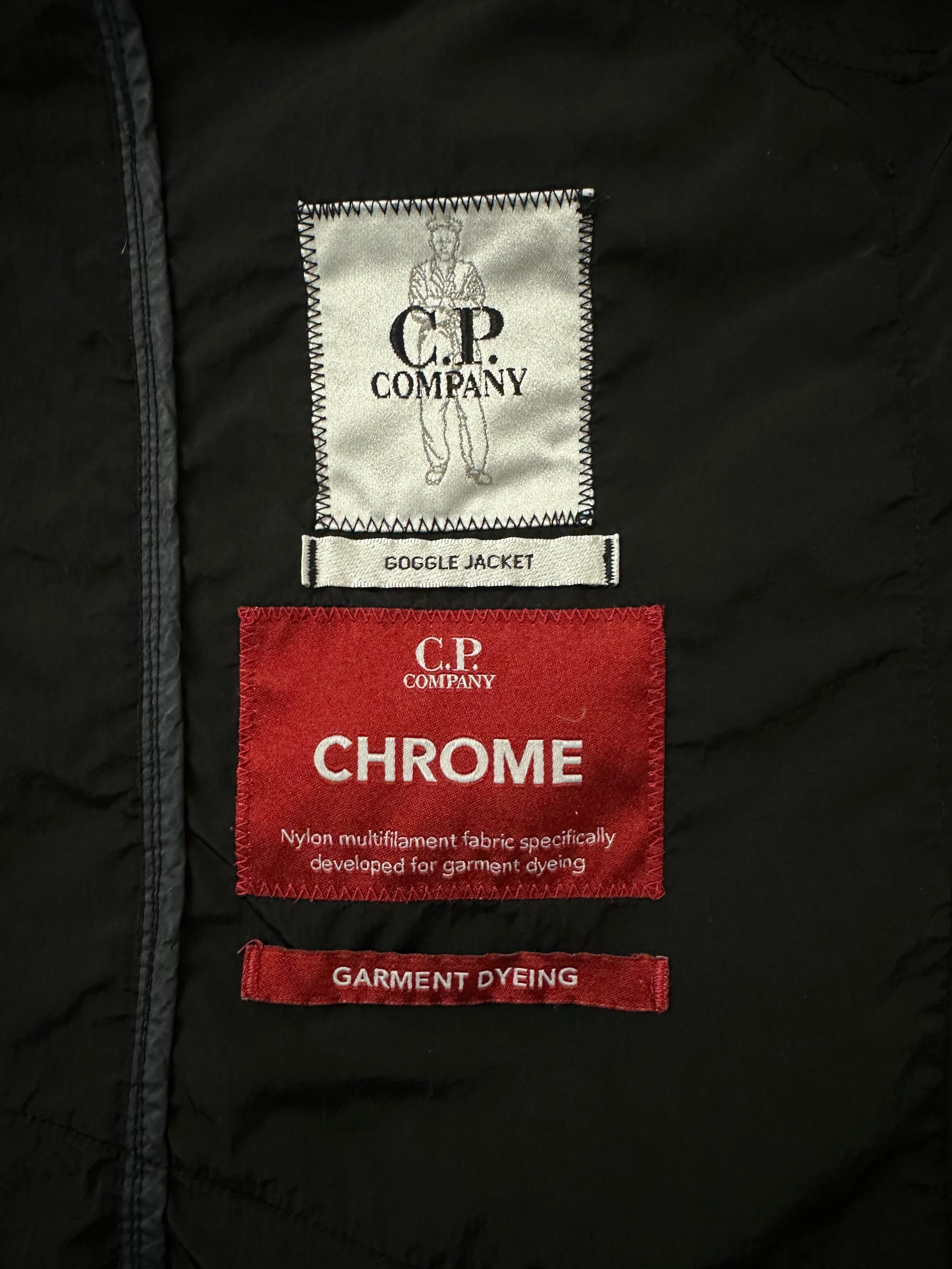 VESTE C.P COMPANY CHROME GARMENT DYEING GOGGLE JACKET - NOIR - TAILLE S