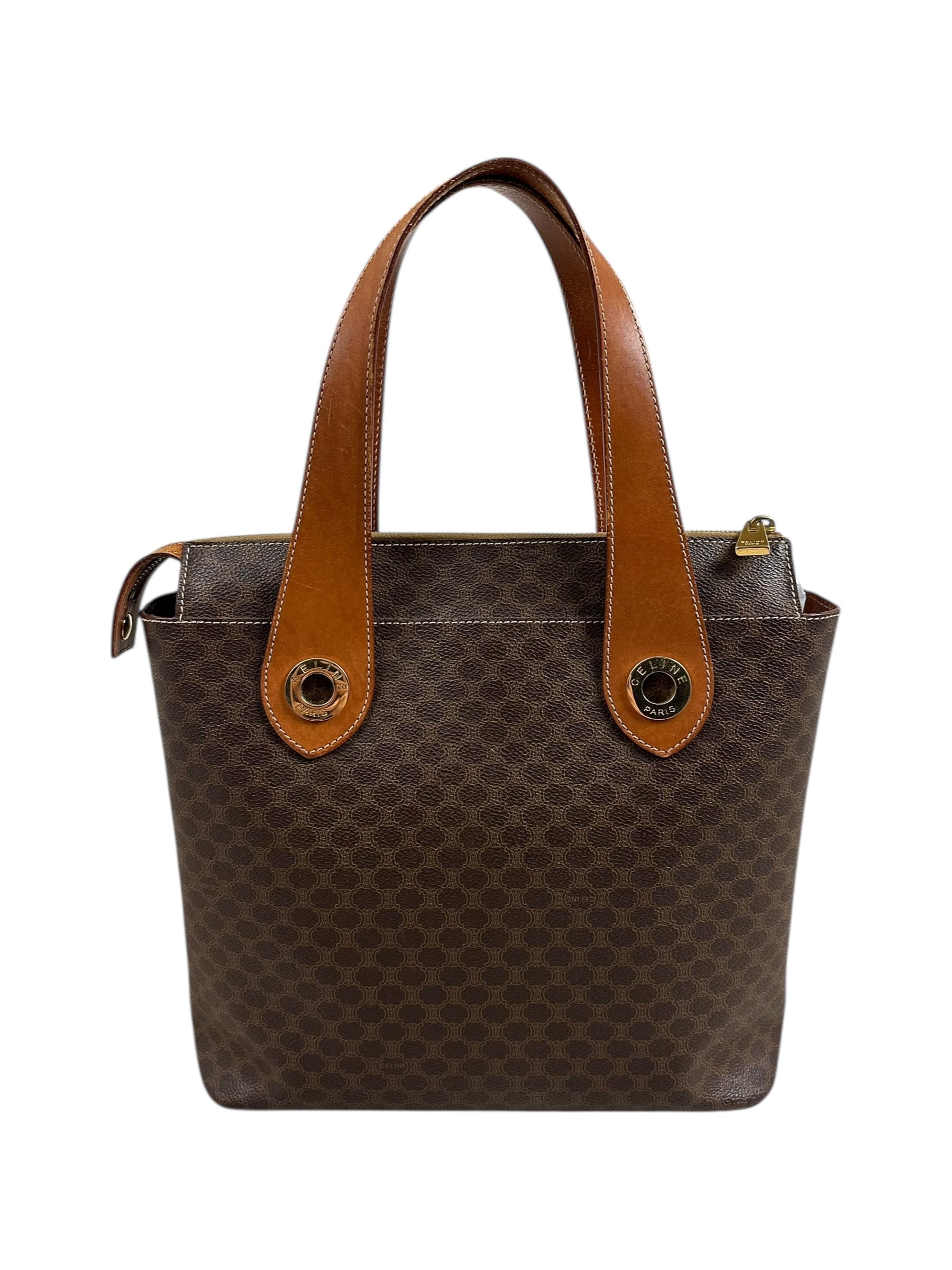 SAC CELINE MACADAM TOTE BAG - MARRON - M95