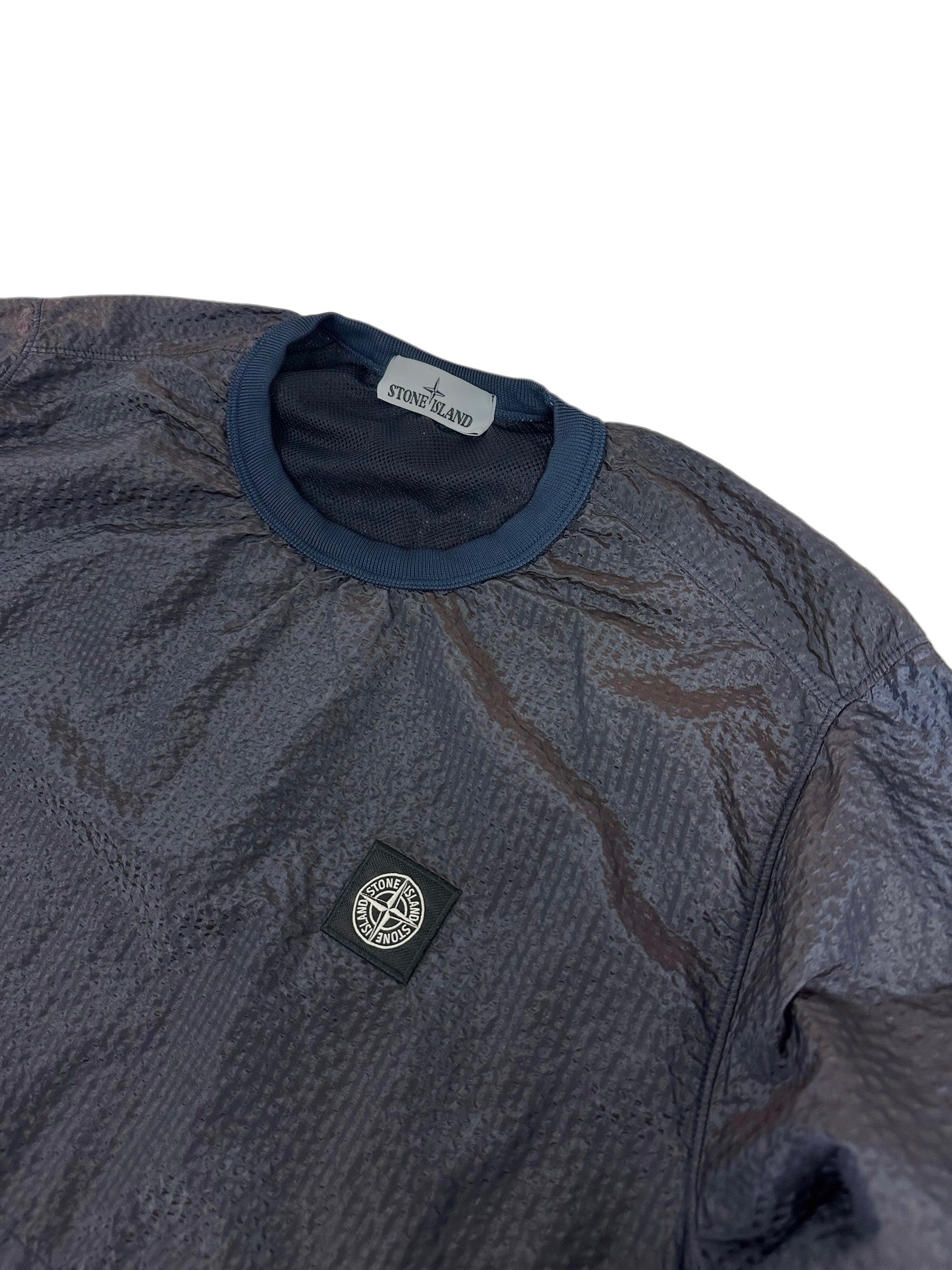 CREWNECK STONE ISLAND 3D EFFECT NYLON MÉTAL- PURPLE - TAILLE L