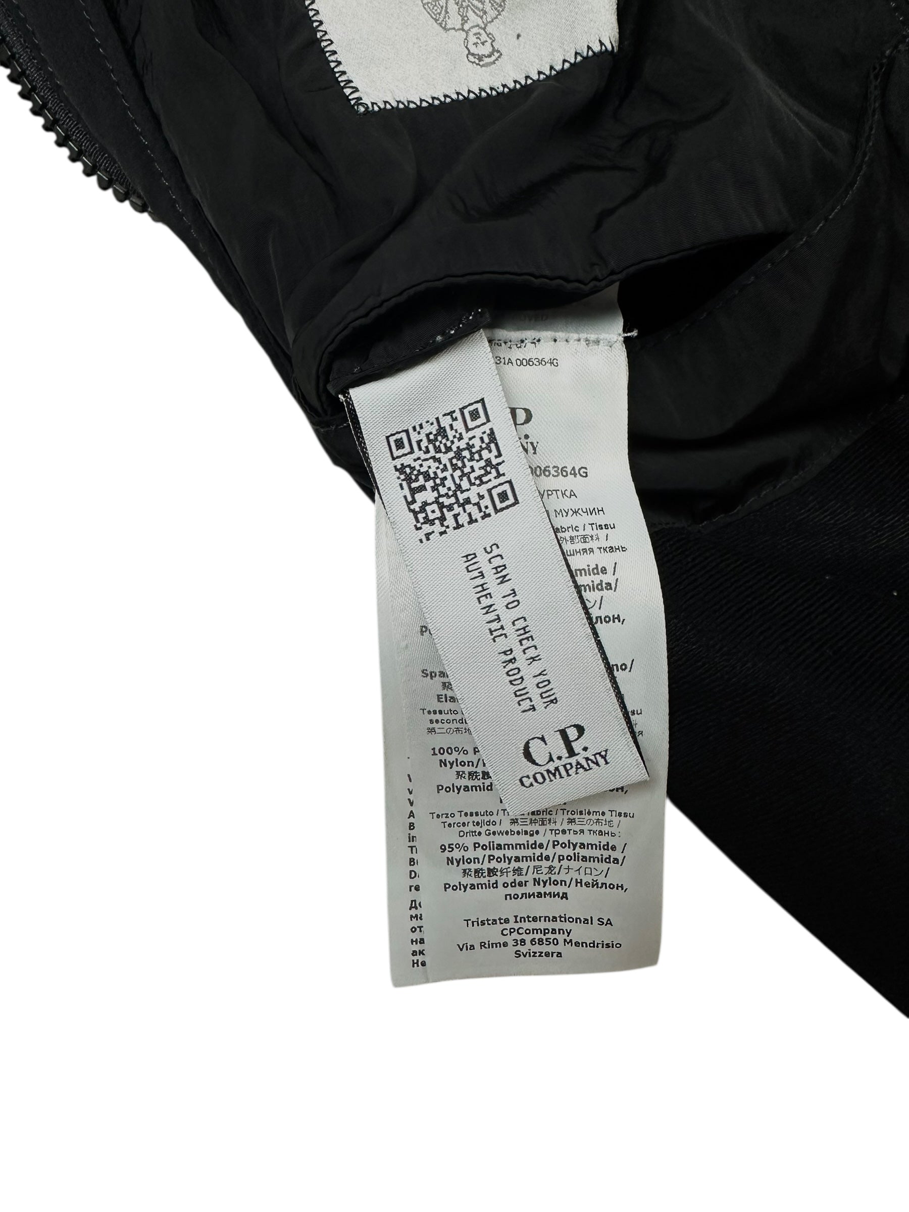 VESTE C.P COMPANY SHELL GOGGLE JACKET - NOIR - TAILLE 44