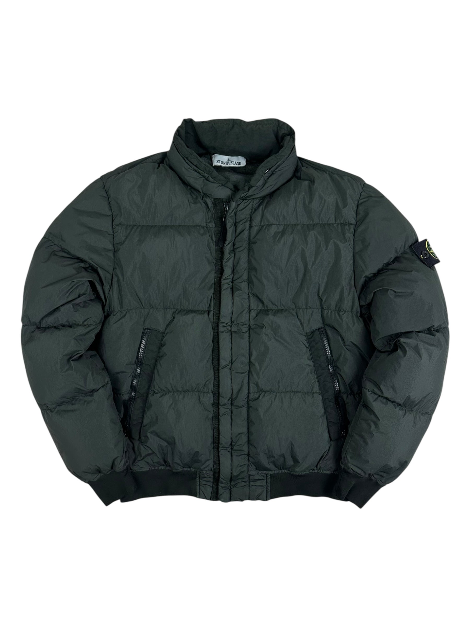 DOUDOUNE STONE ISLAND GARMENT DYED CRINKLE REPS NY DOWN - KAKI - TAILLE S