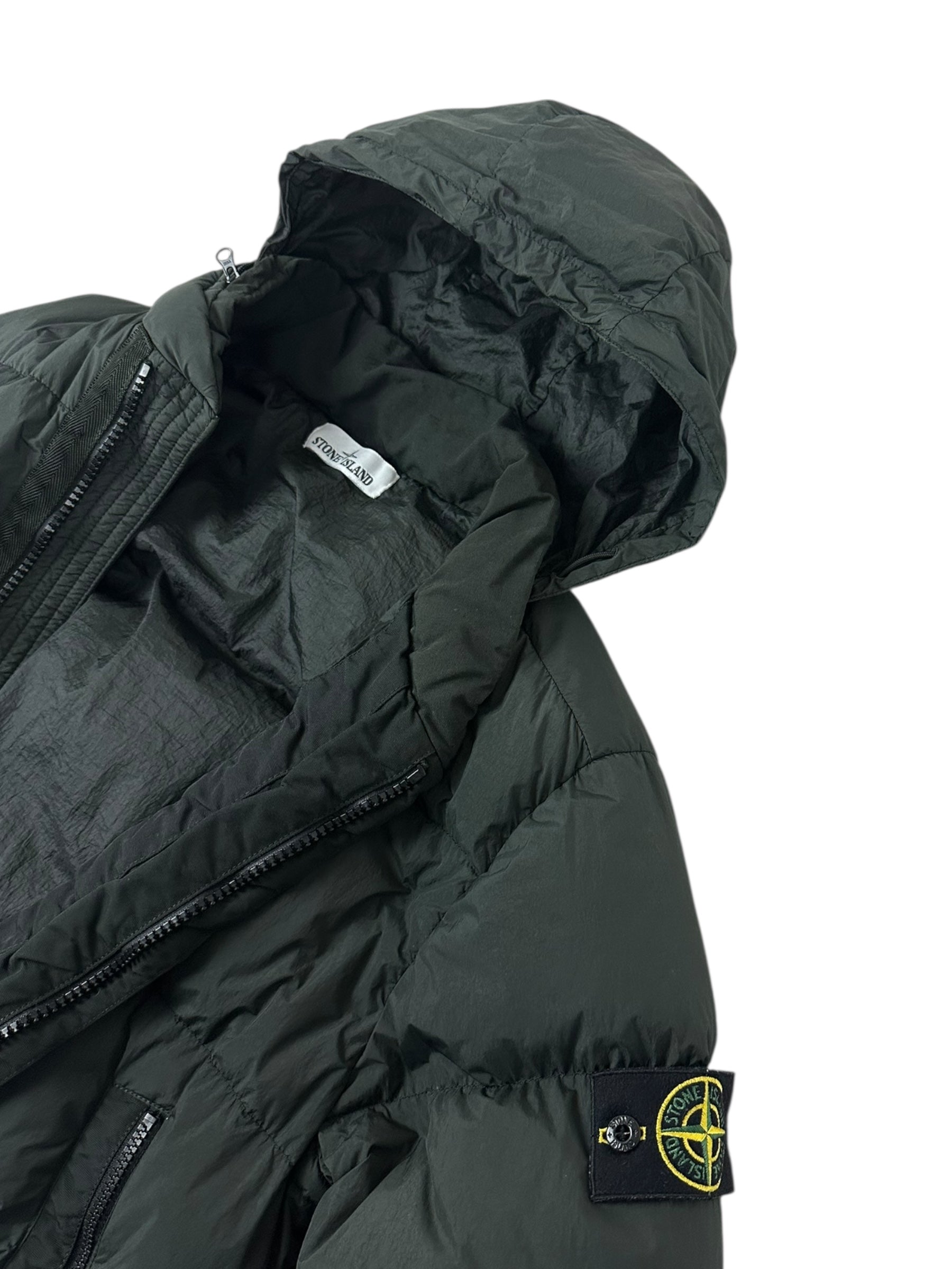 DOUDOUNE STONE ISLAND GARMENT DYED CRINKLE REPS NY DOWN - KAKI - TAILLE S