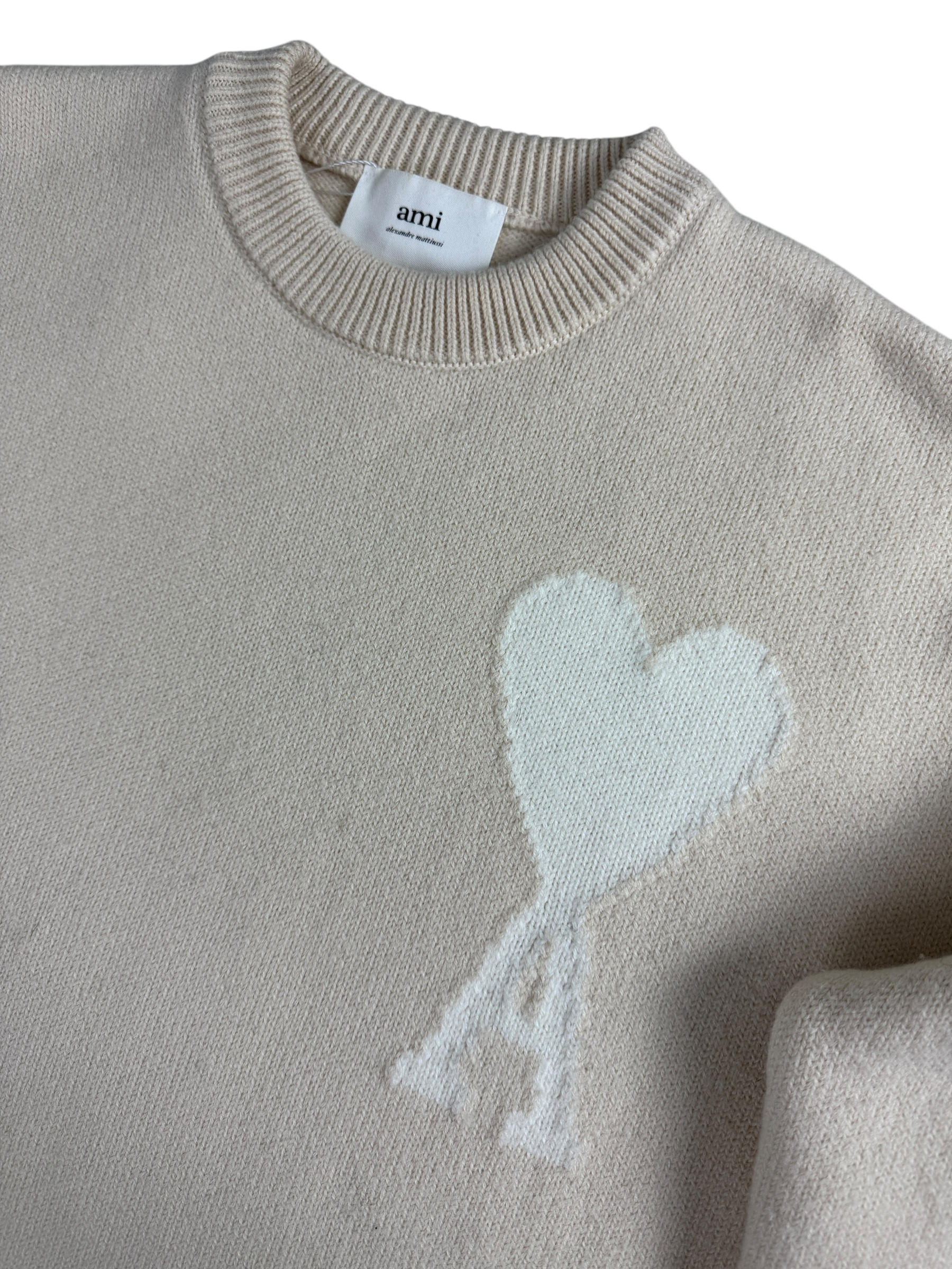 Pull Ami Paris beige taille S - Vue de dos