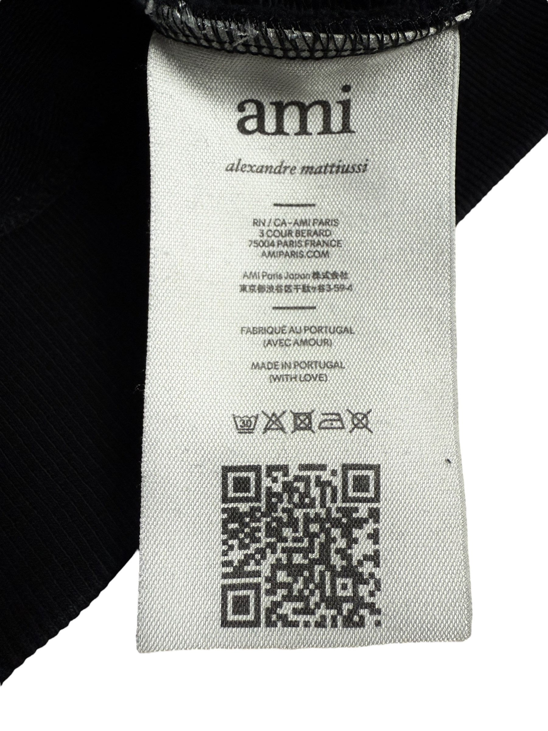 Pull Ami Paris noir taille L - Détail