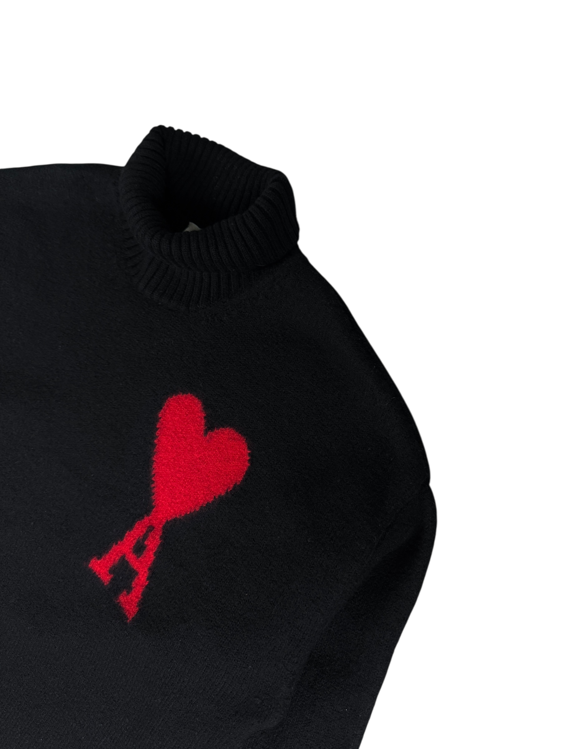 Pull Ami Paris noir taille S - Détail