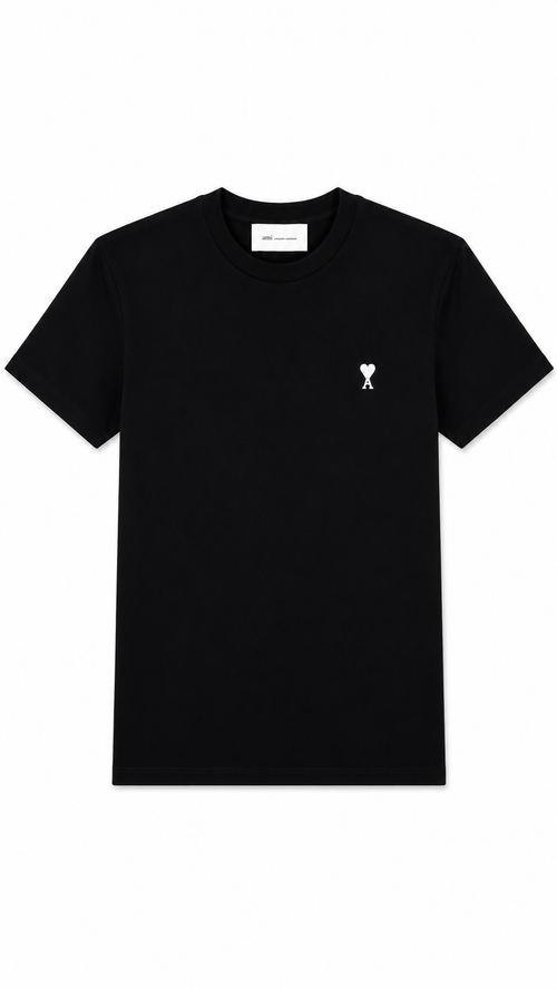 Tee-shirt AMI Paris Logo Blanc - Noir - Neuf