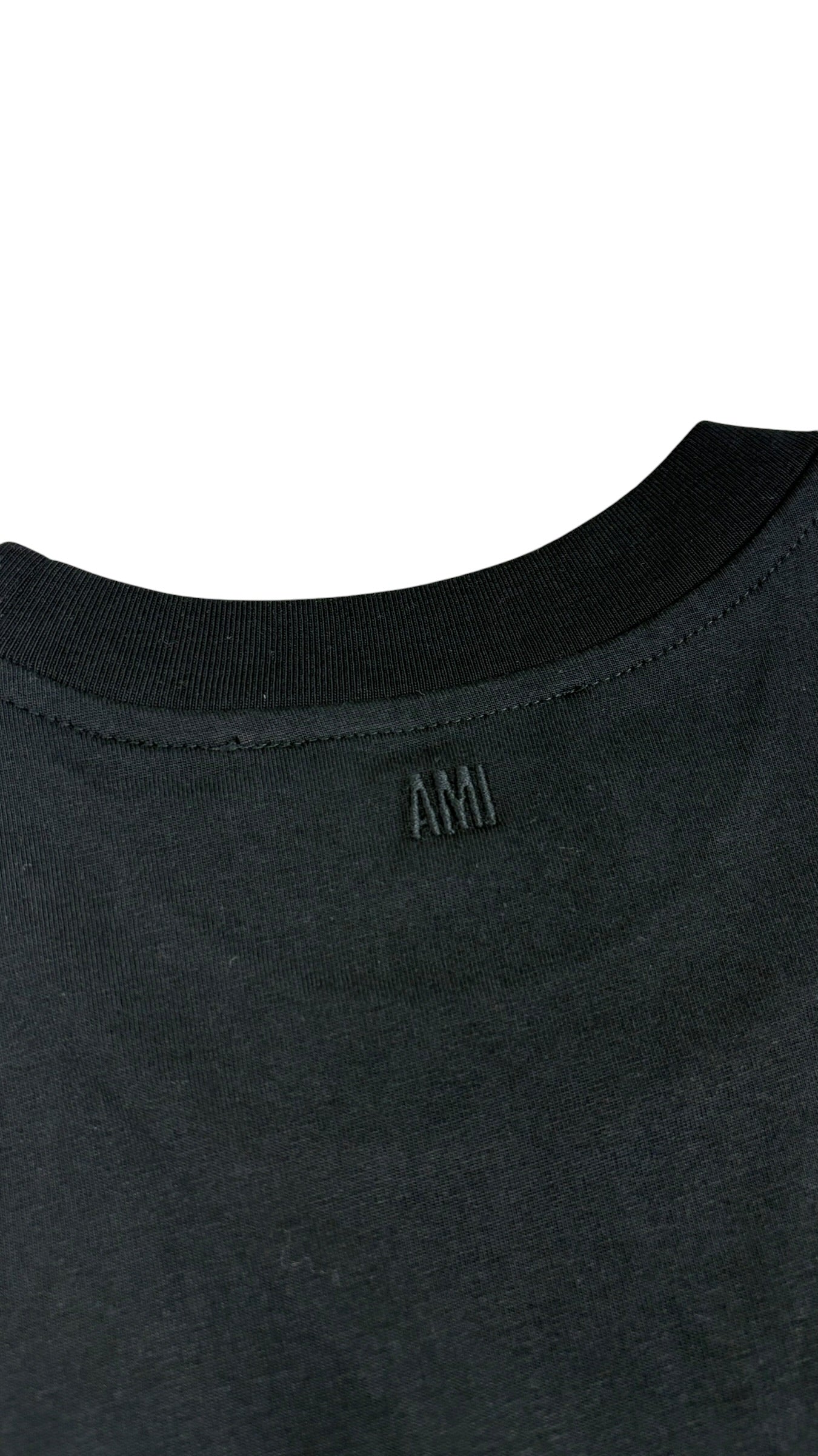 Tee-shirt AMI Paris Logo Rouge noir neuf - vue 3/4