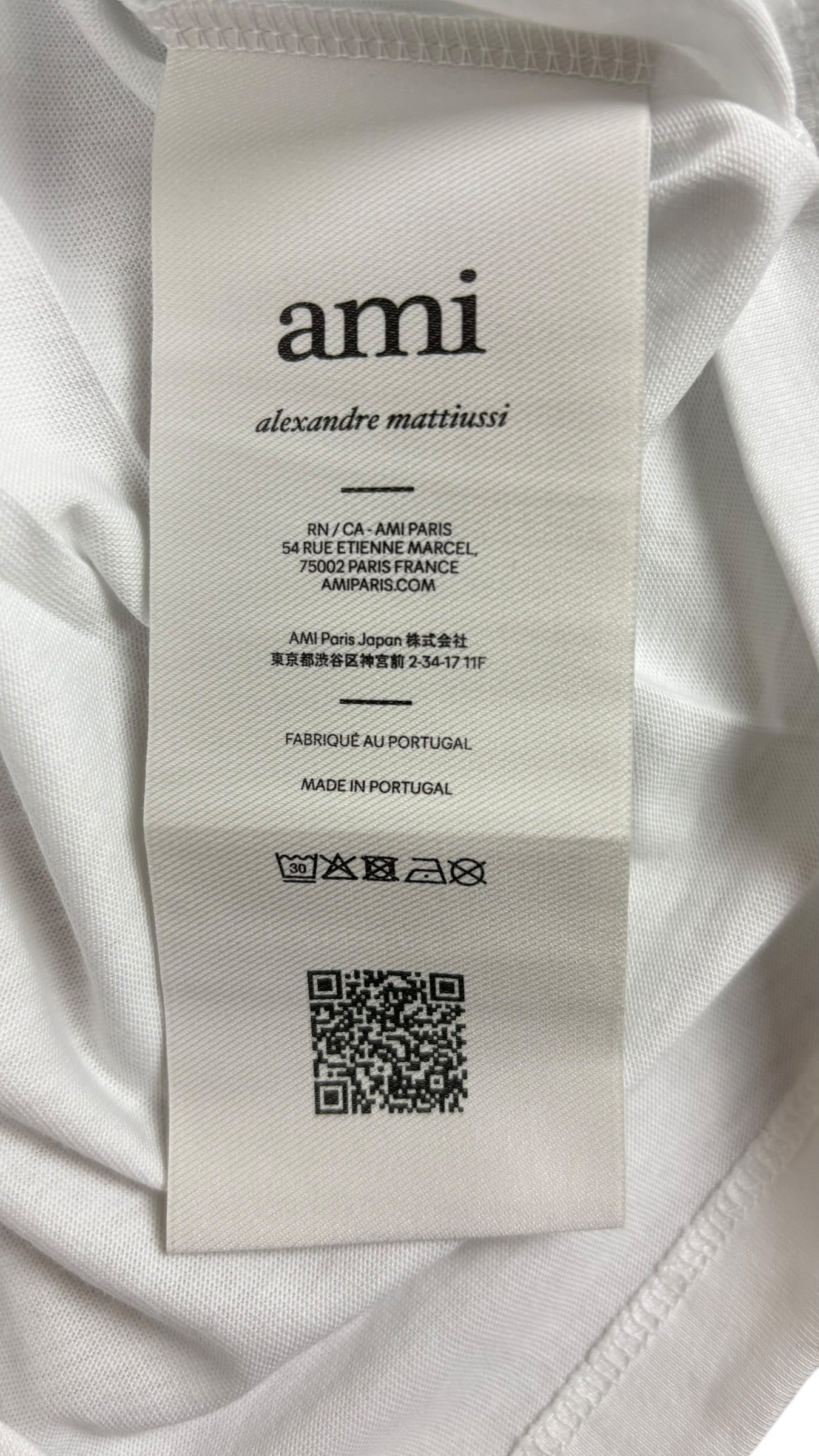 Veste Ami Paris blanc taille S - Logo et étiquette