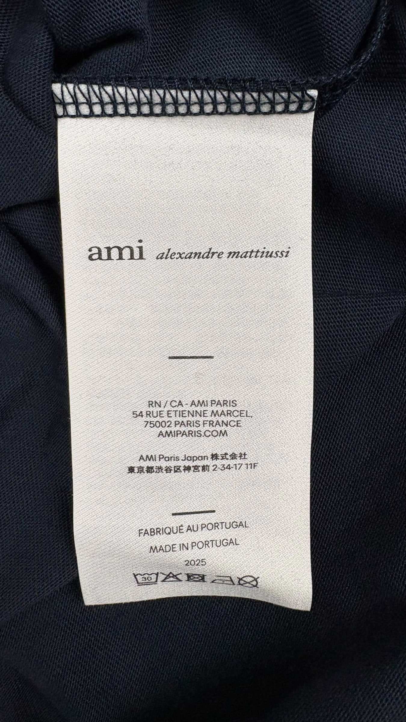 Veste Ami Paris marine taille S - Logo et étiquette