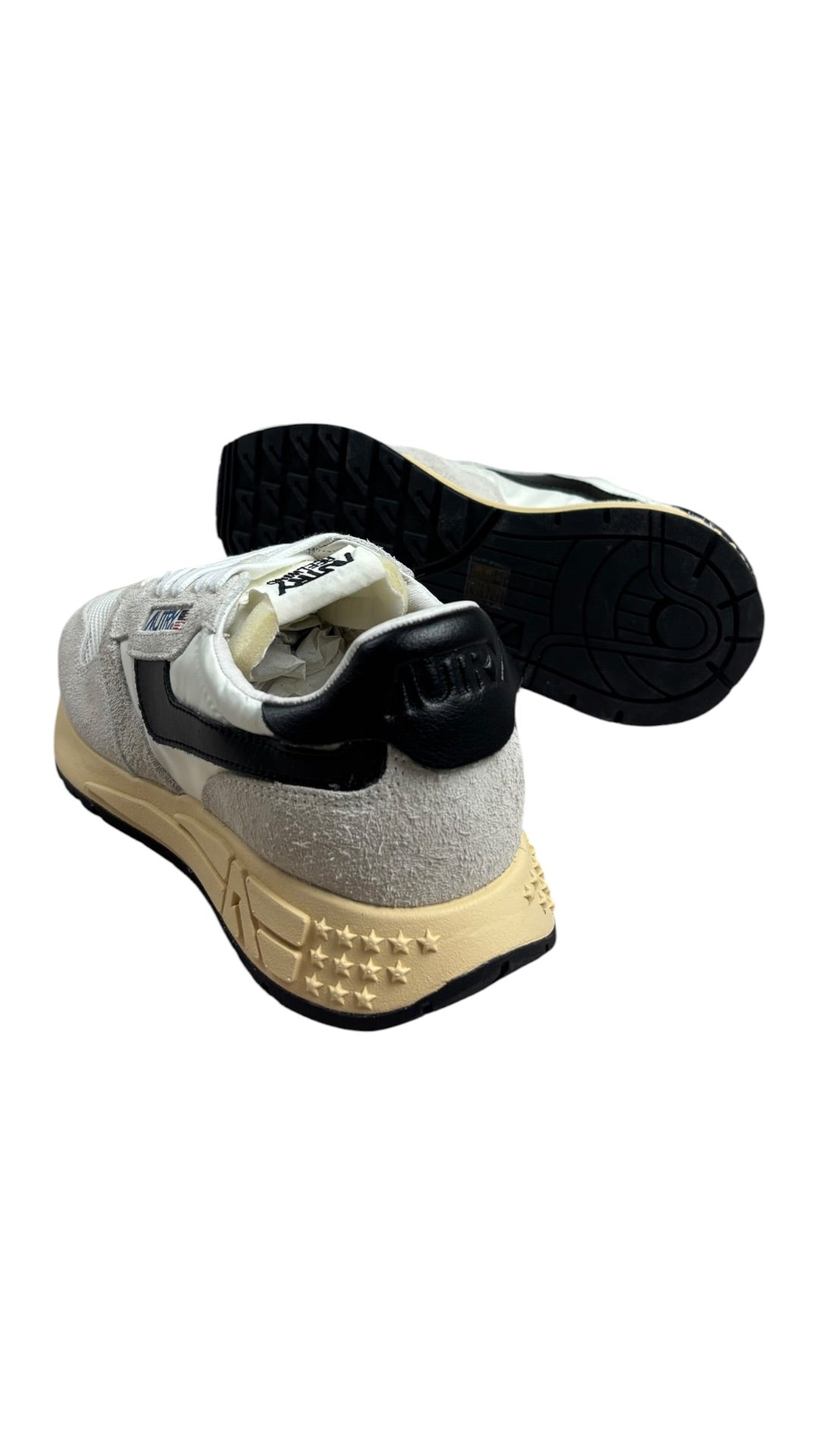 Sneakers Autry Reelwind Low Man blanc noir - vue 3/4