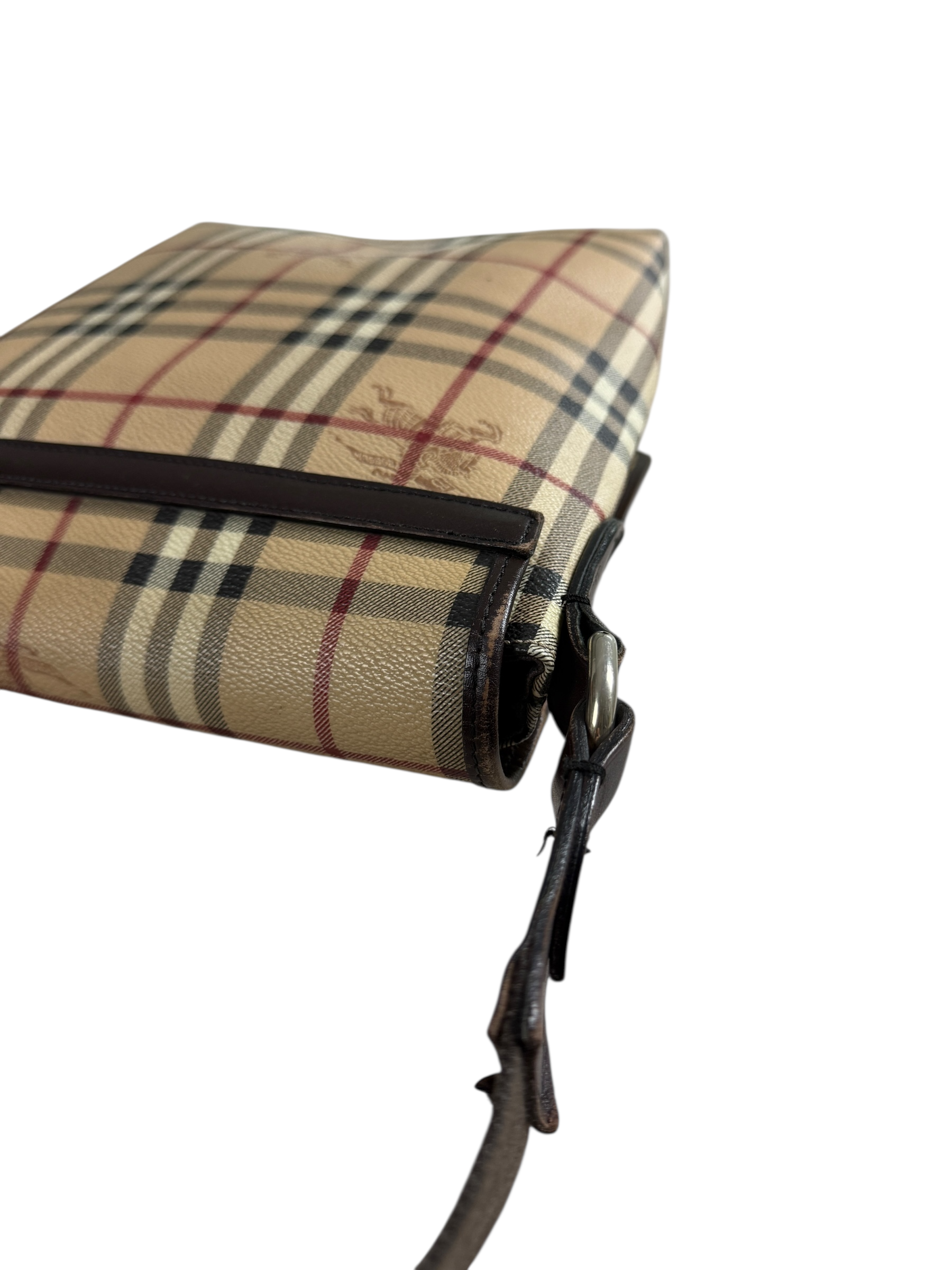 Sacoche Burberry crème / marron taille UNI - Détail