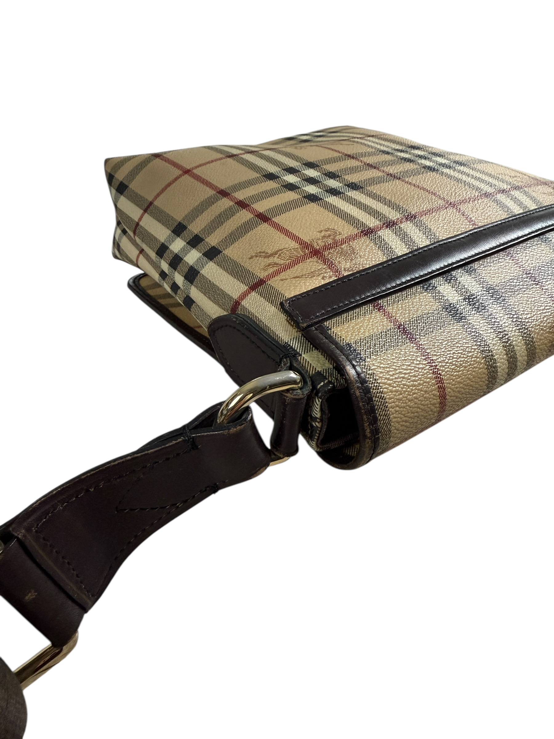 Sacoche Burberry crème / marron taille UNI - Vue 7