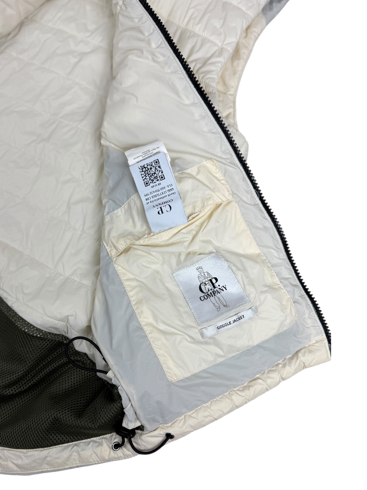 Gilet C.P Company blanc taille 48 - Logo et étiquette