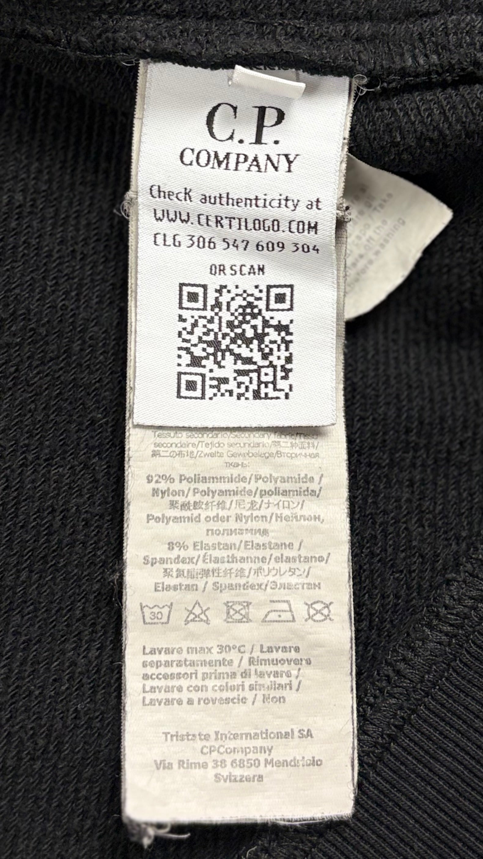 Gilet C.P Company noir taille XL - Logo et étiquette