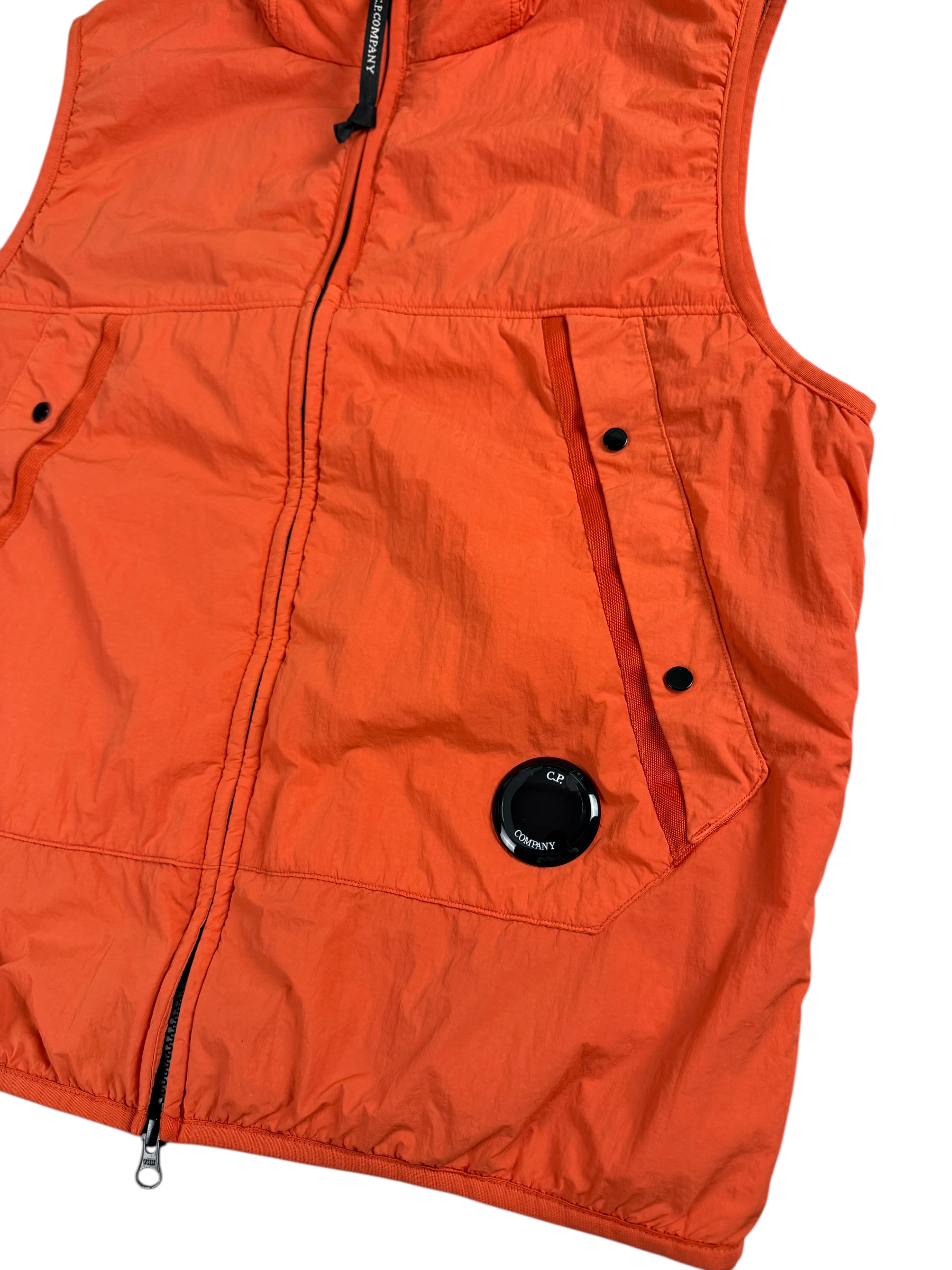 Gilet C.P Company orange taille M - Logo et étiquette