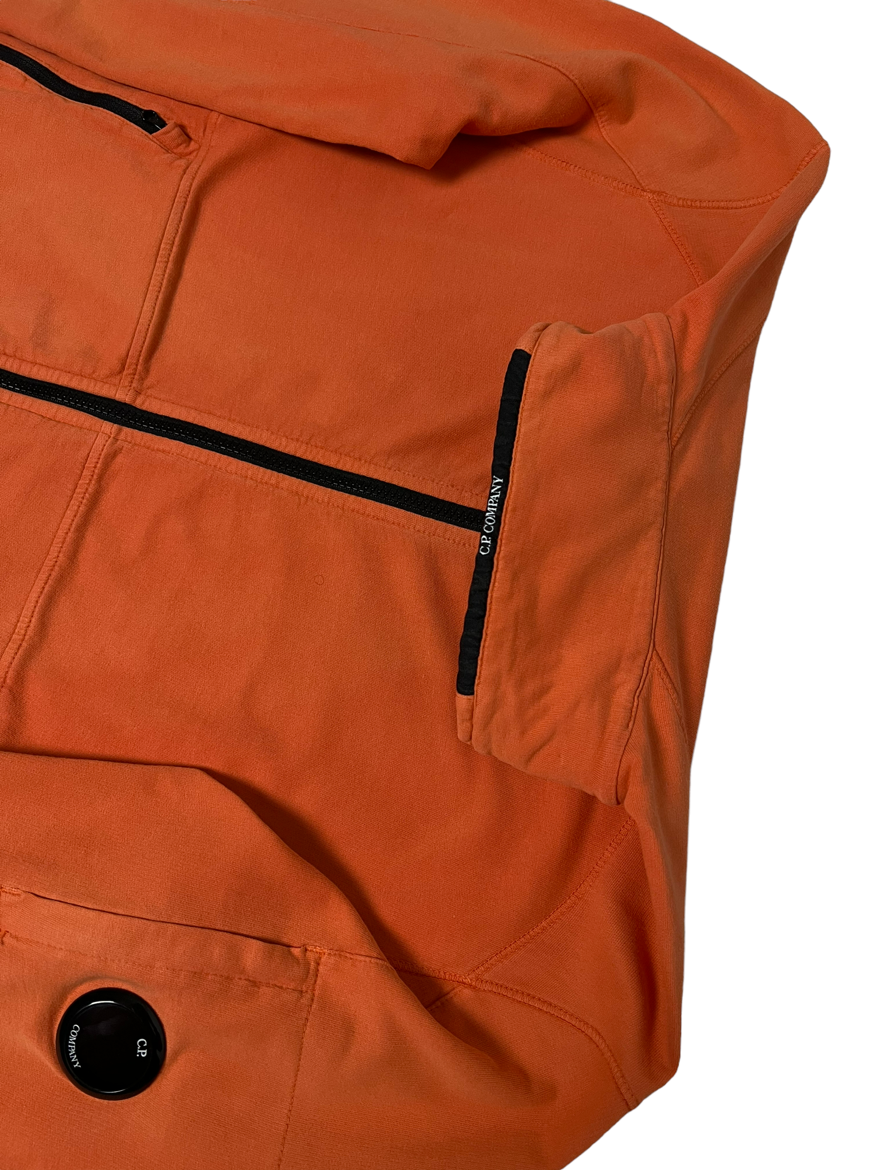 Gilet C.P Company orange taille S - Logo et étiquette