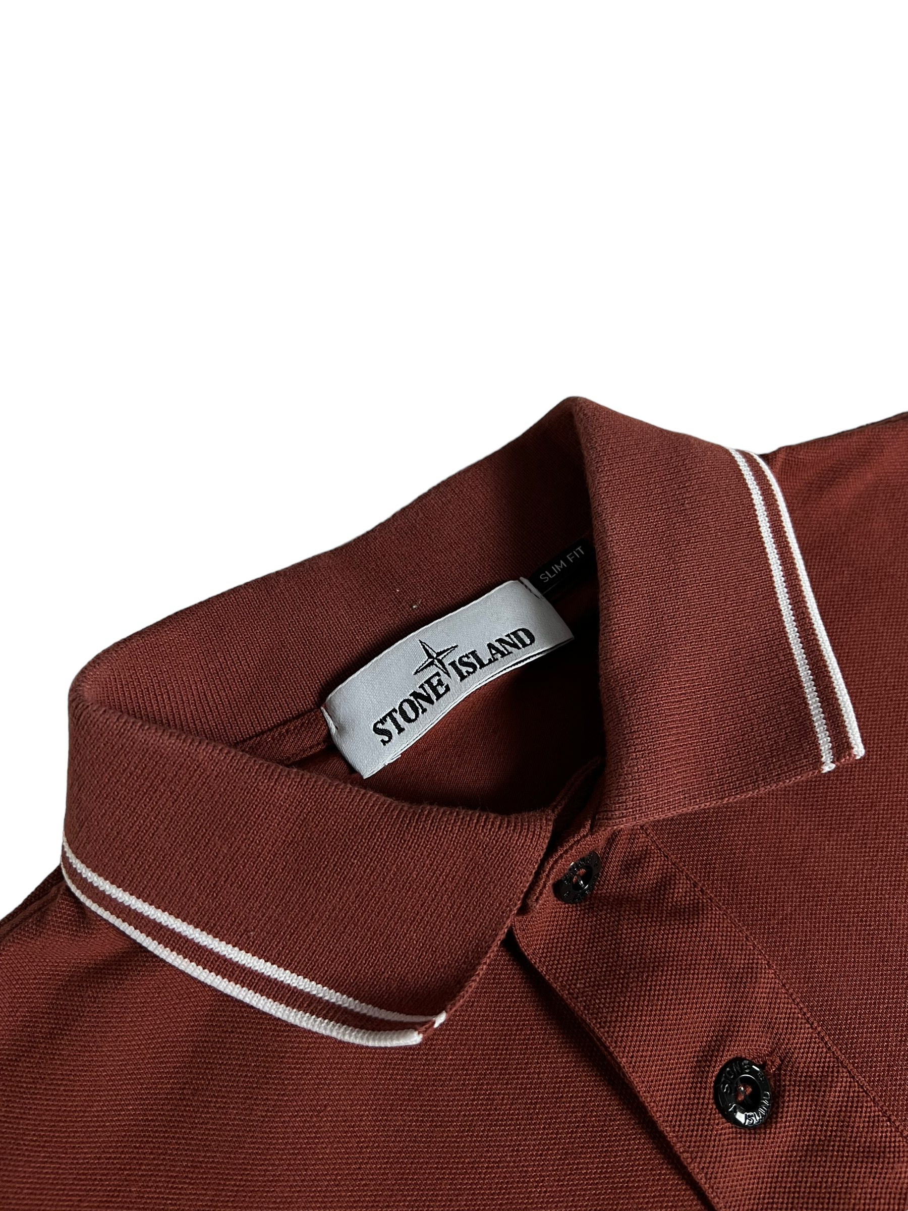 Polo C.P Company bordeau taille S - Logo et étiquette