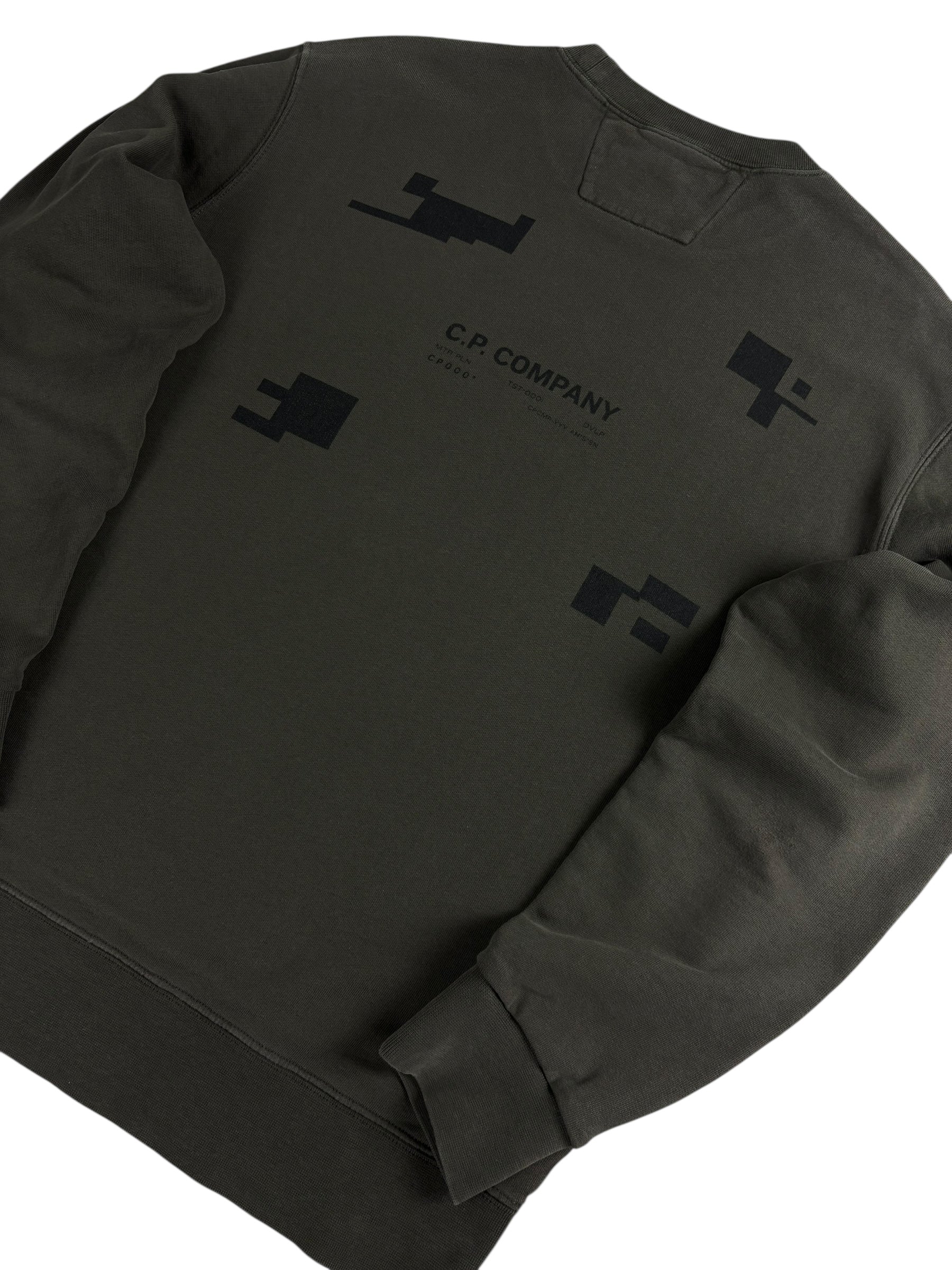 Pull C.P Company kaki taille L - Logo et étiquette
