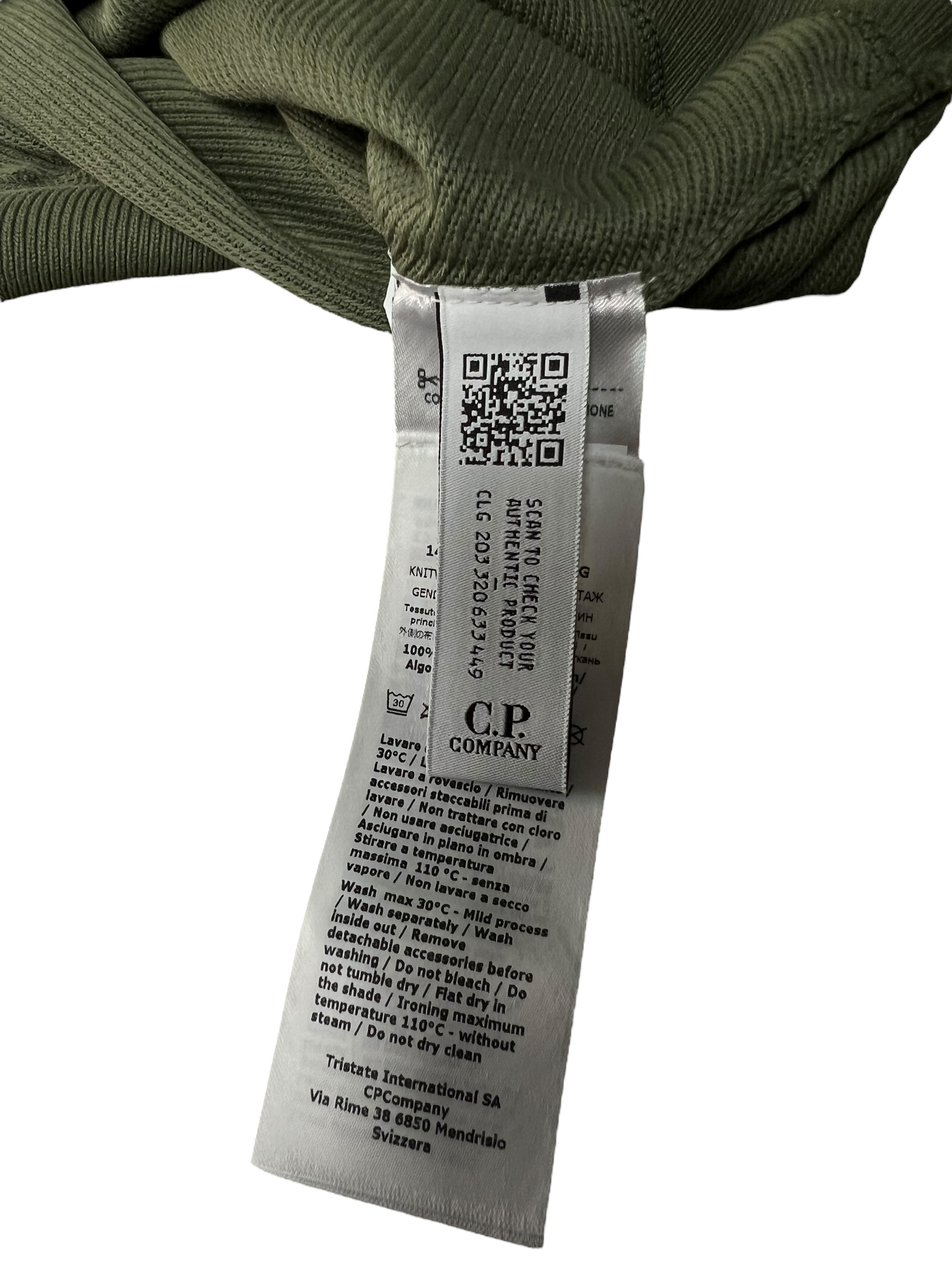 Pull C.P Company kaki taille M - Vue côté