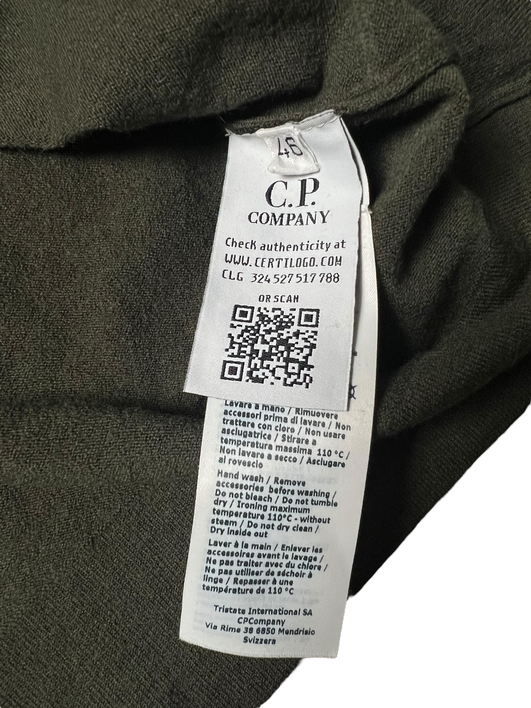 Pull C.P Company kaki taille S - Vue de dos