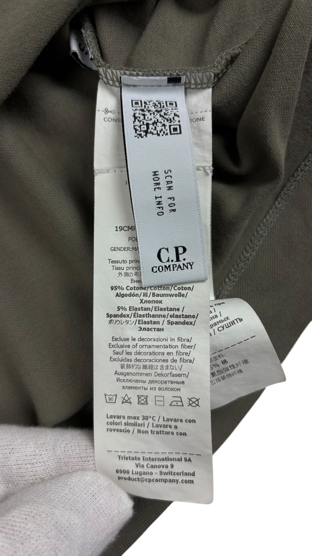Pull C.P Company kaki taille S - Vue de dos