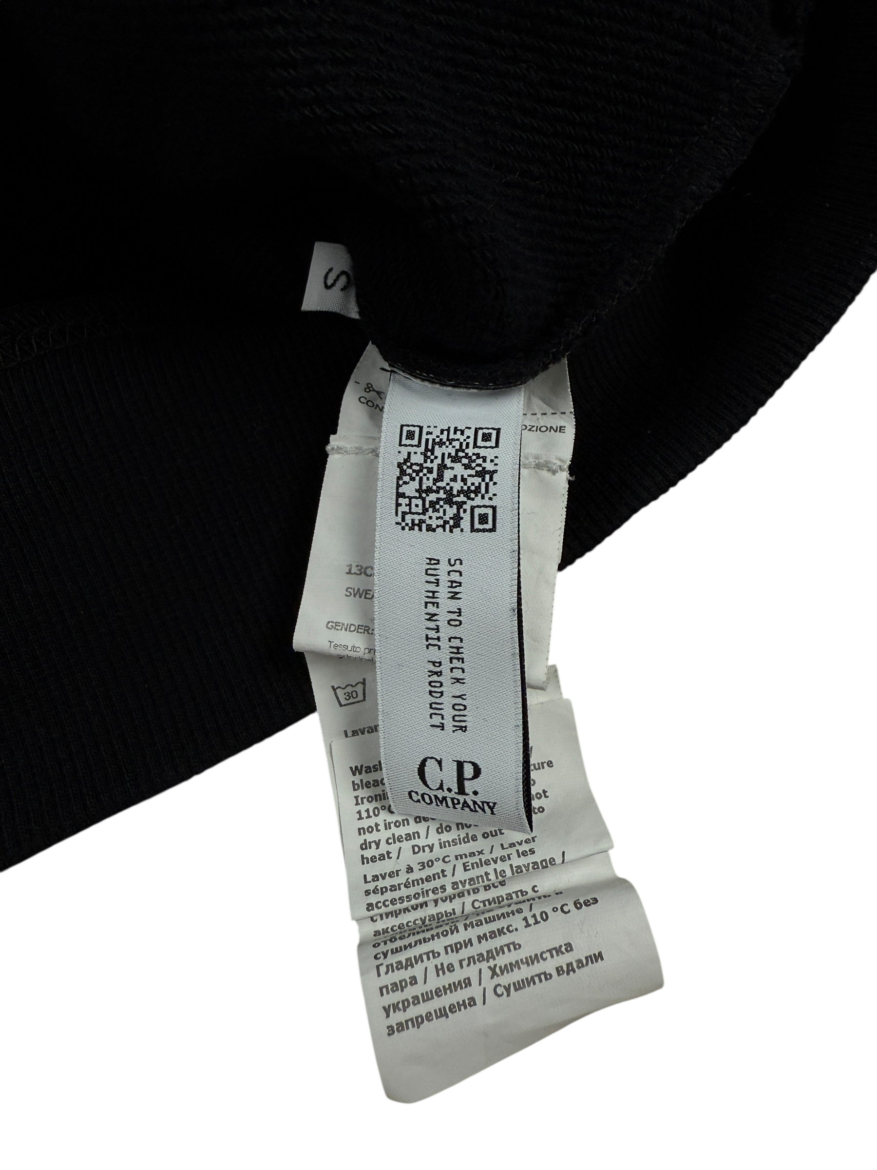 Pull C.P Company noir taille S - Détail
