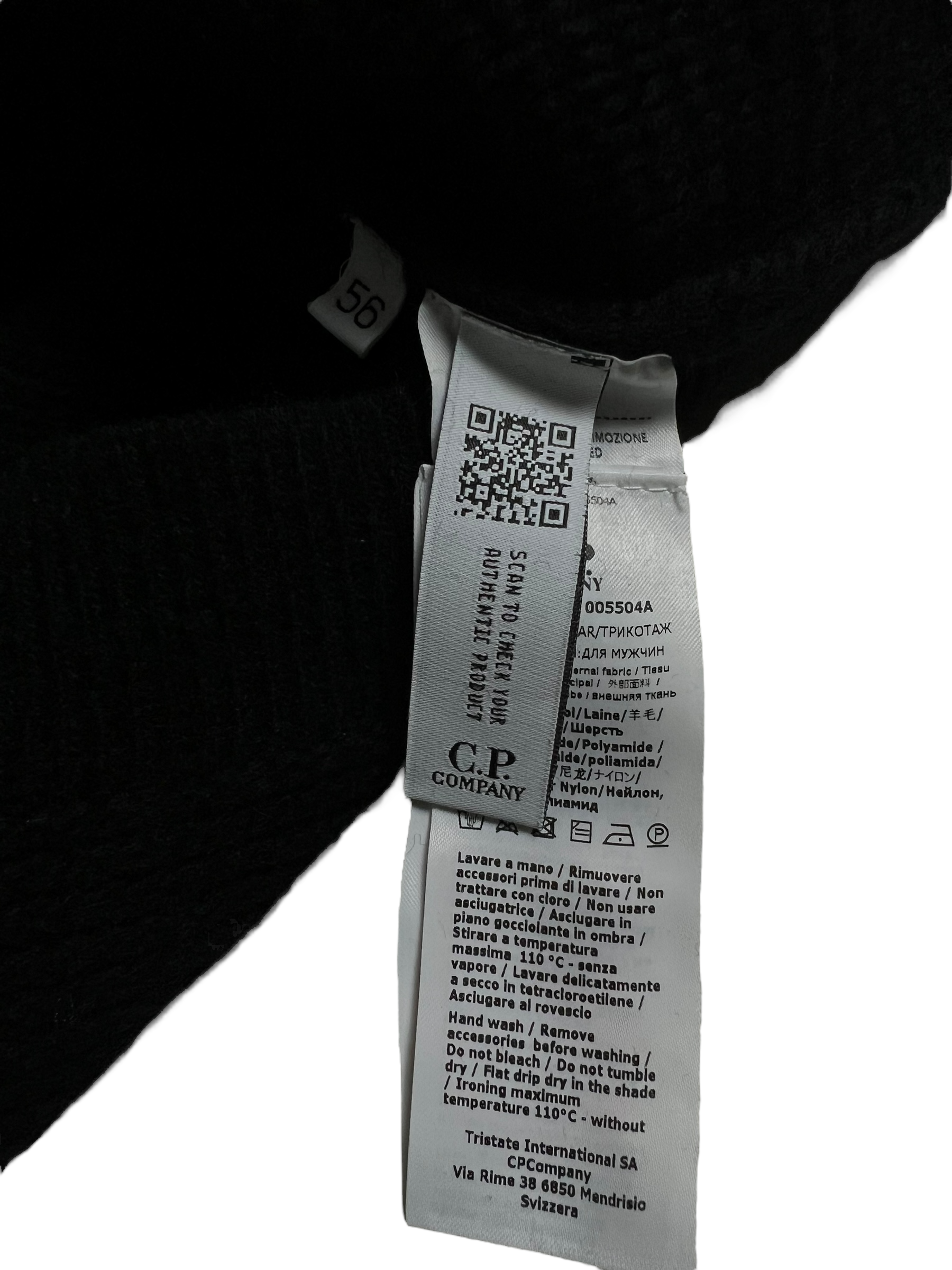 Pull C.P Company noir taille XXL - Détail