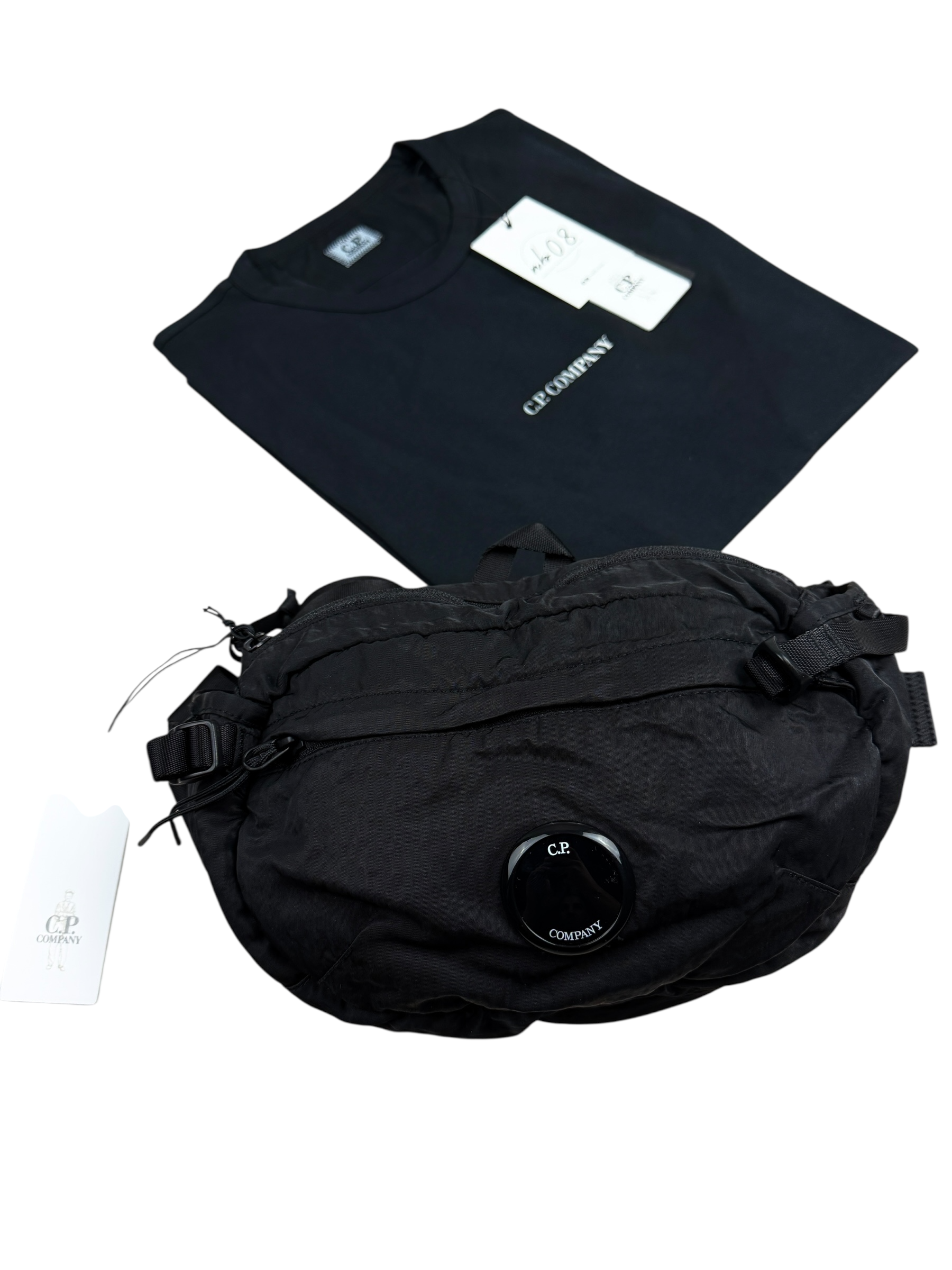 Sacoche C.P Company noir taille UNI - Logo et étiquette