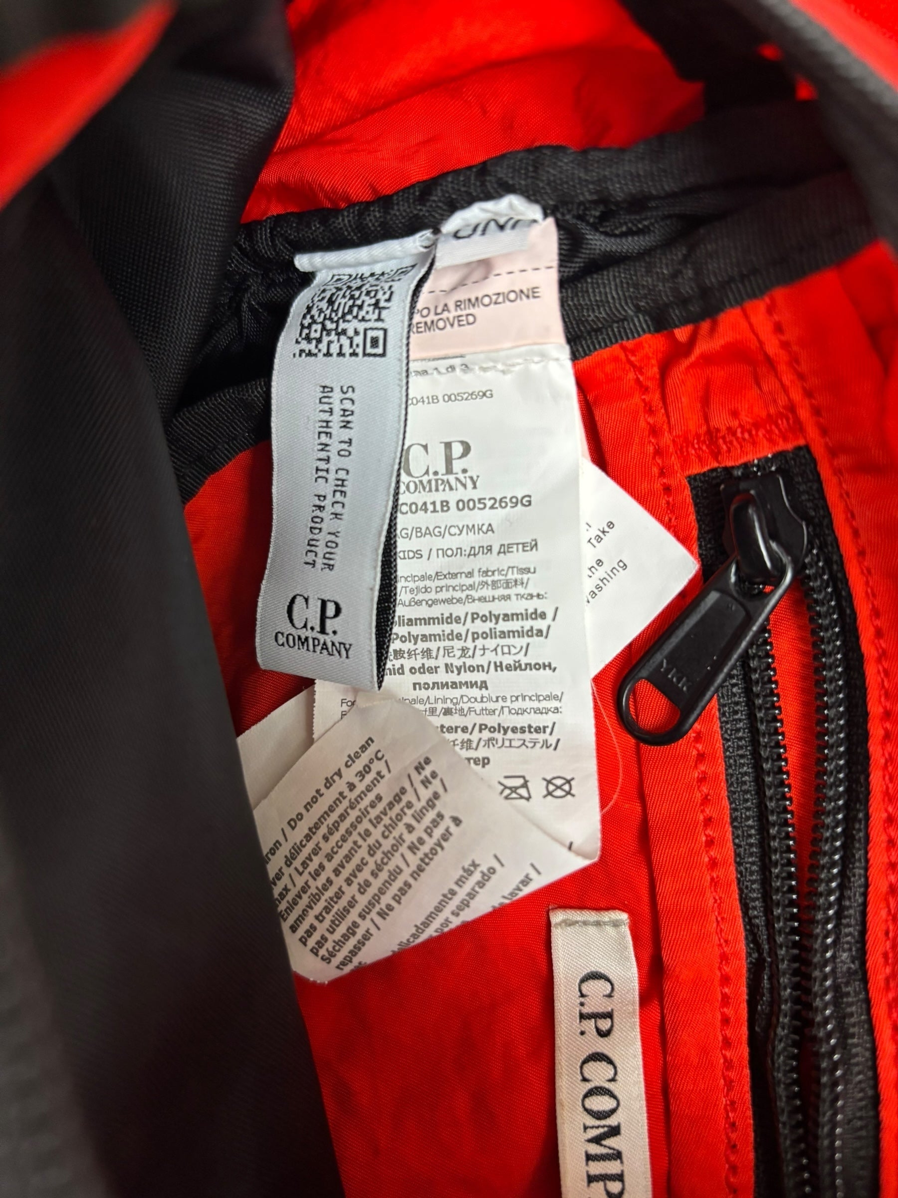Sacoche C.P Company orange taille UNI - Logo et étiquette