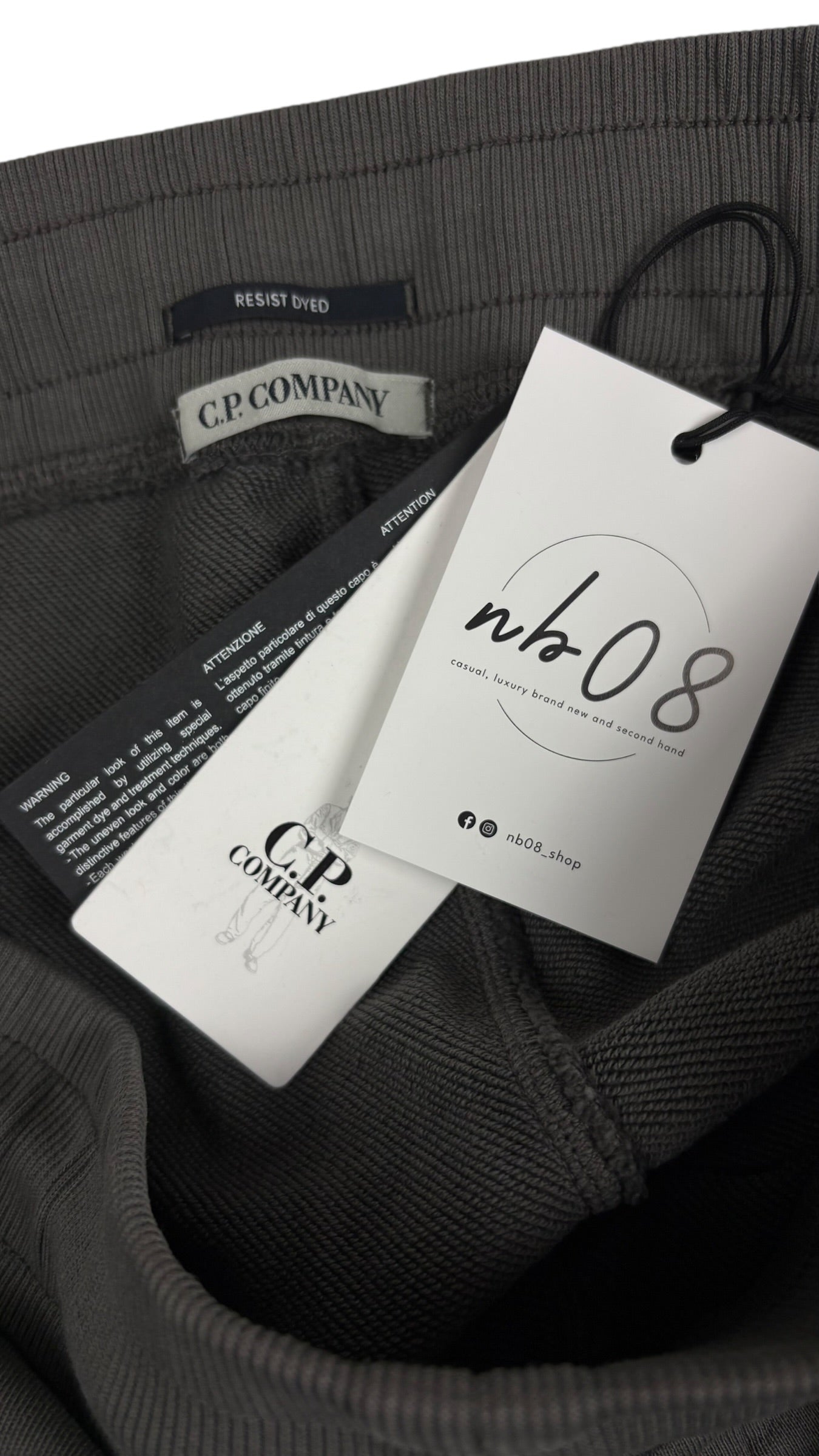 Short C.P Company gris taille S - Logo et étiquette