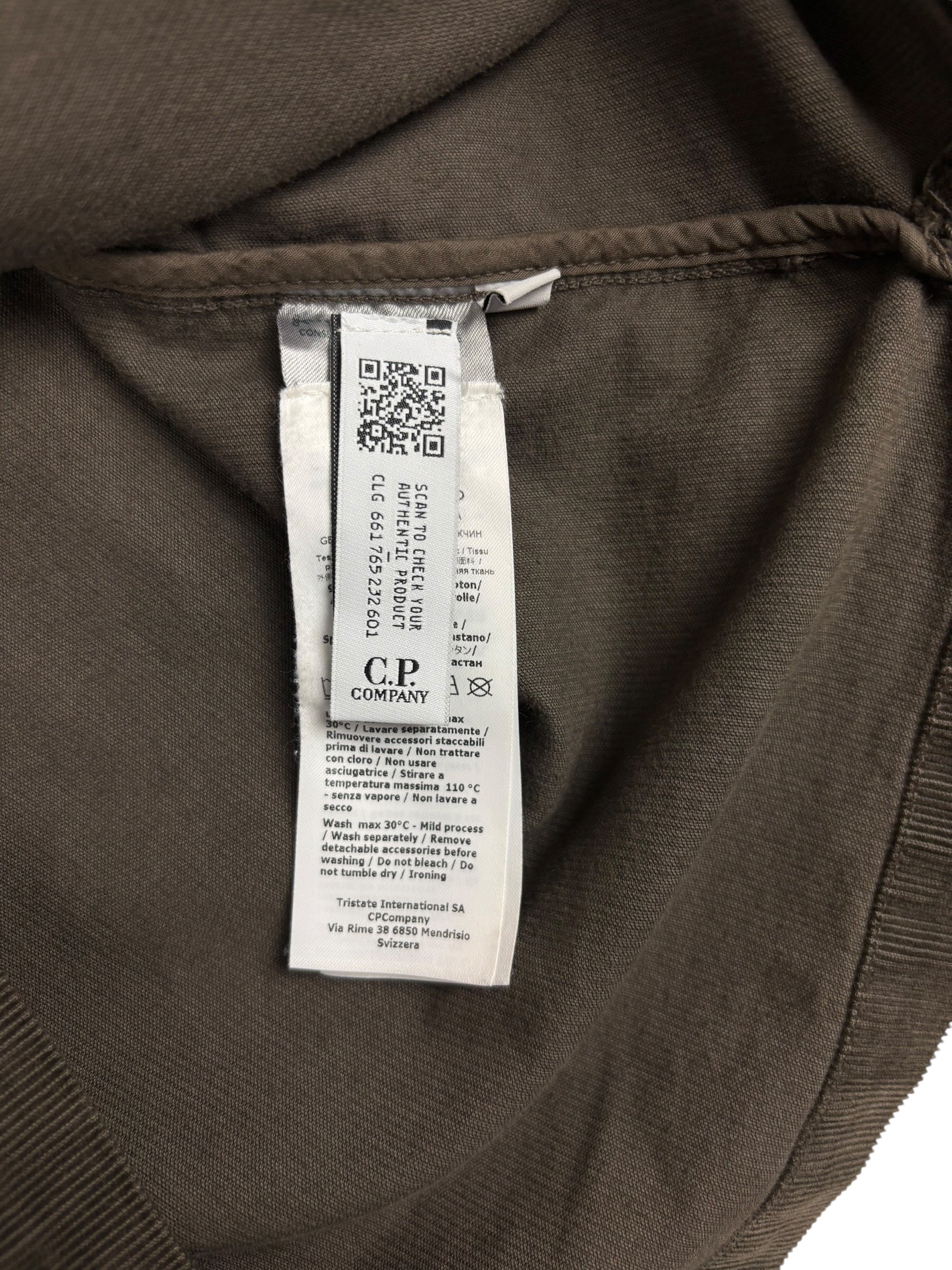 Surchemise C.P Company kaki taille L - Logo et étiquette