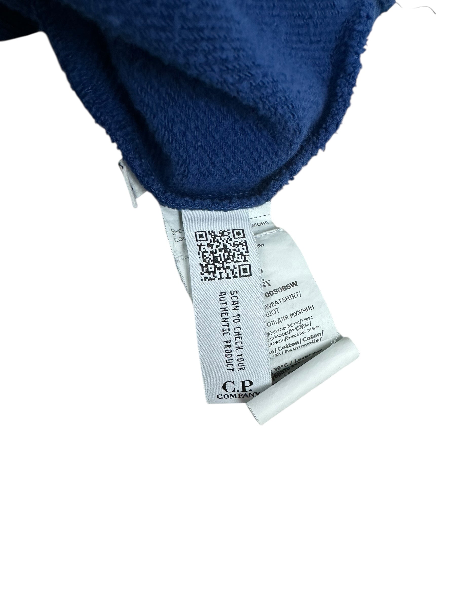 Sweat C.P Company bleu taille M - Logo et étiquette