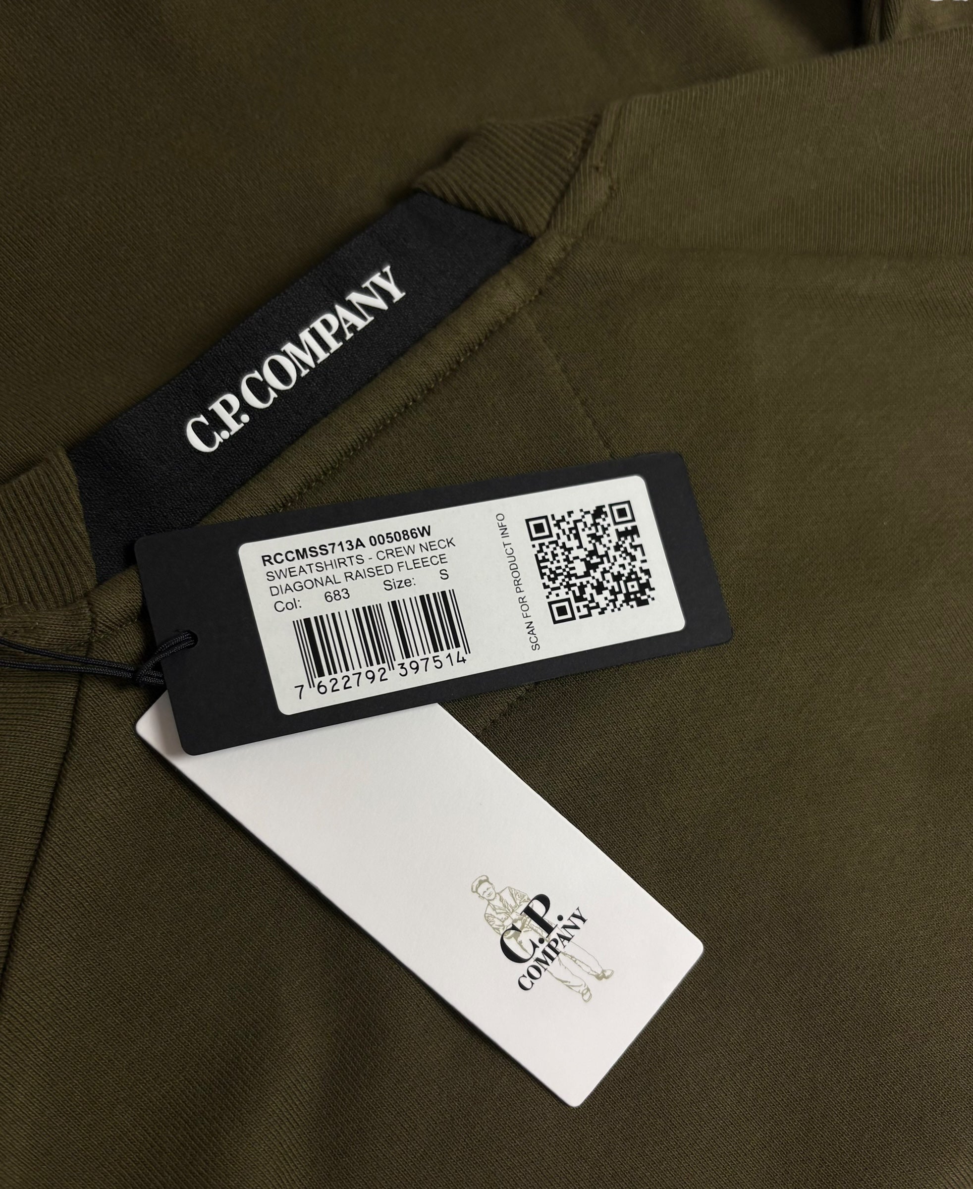 Sweat C.P Company kaki taille S - Détail