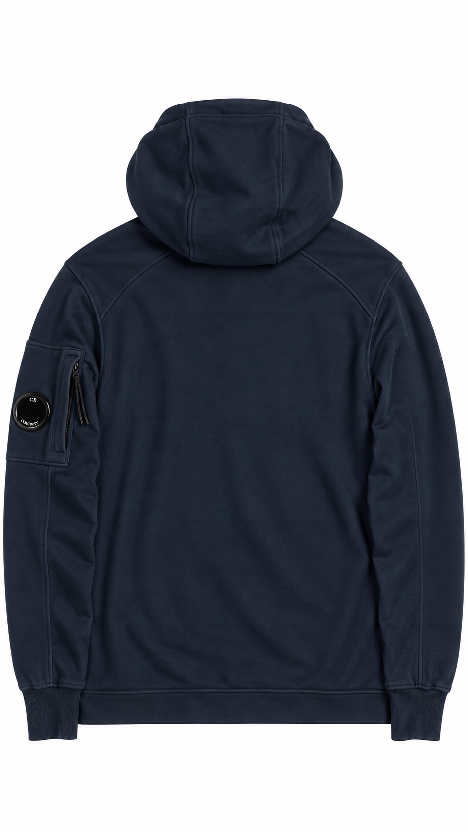 Sweat-shirt Hoodie C.P Company Light Fleece Lens marine, vue de dos — vue 2