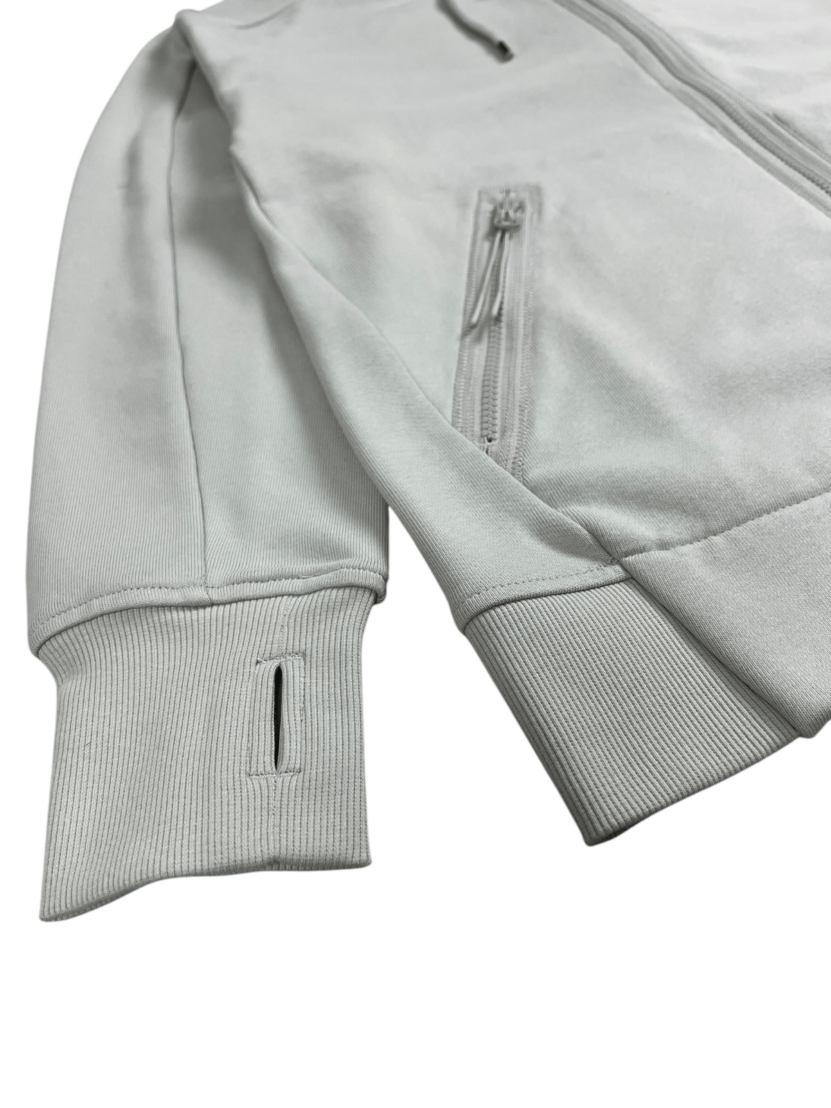 Sweat-shirt Hoodie Zippé C.P Company Goggle gris, détail logo et étiquette — vue 5