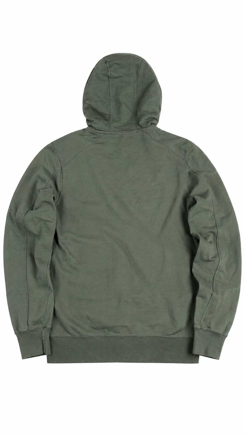 Sweat-shirt Hoodie Zippé C.P Company Lens kaki taille L, vue de dos — vue 2
