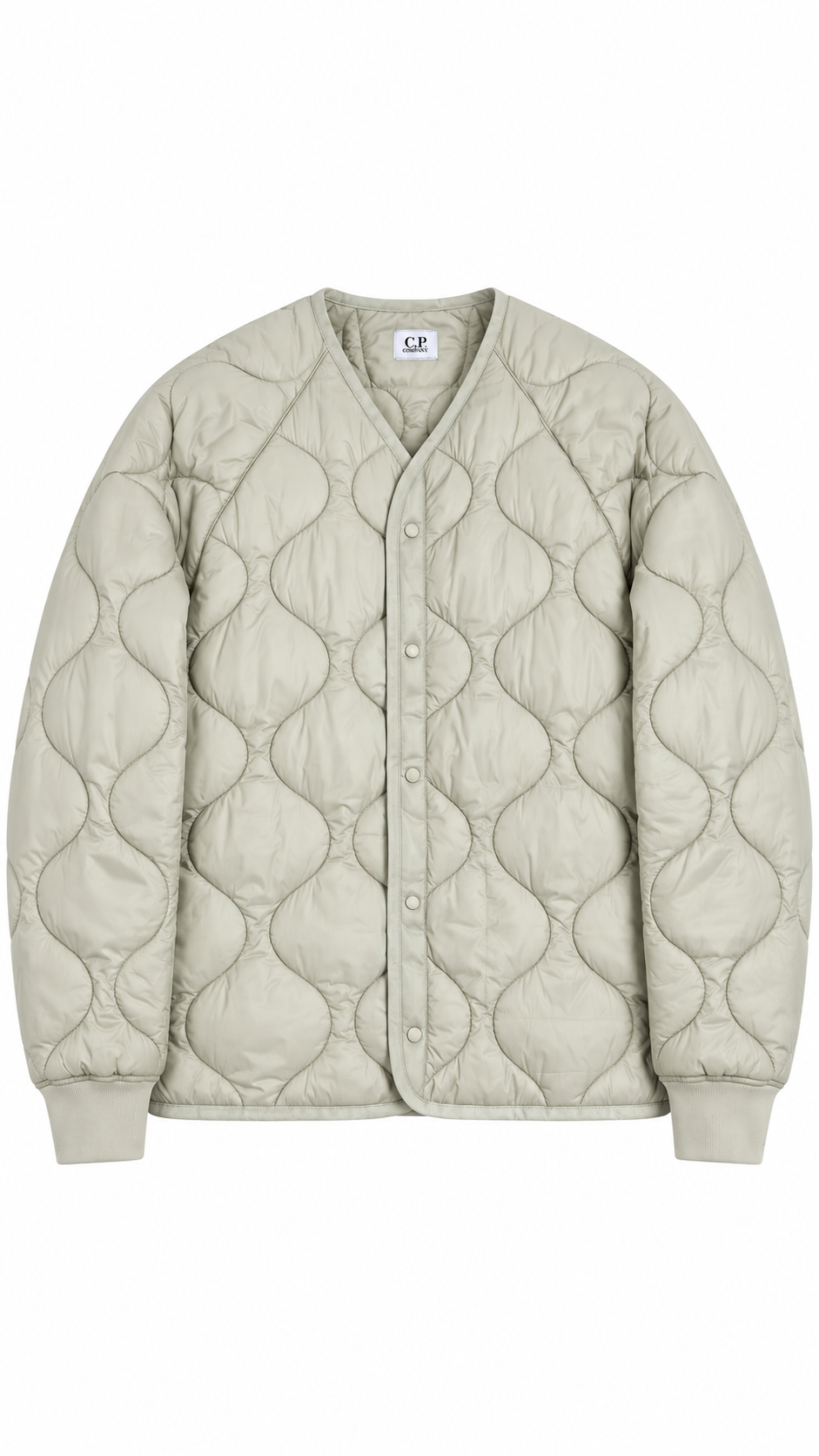 Veste à Capuche C.P Company Shell-R Lens Silver Birch blanc cassé, détail étiquettes et finitions — vue 5