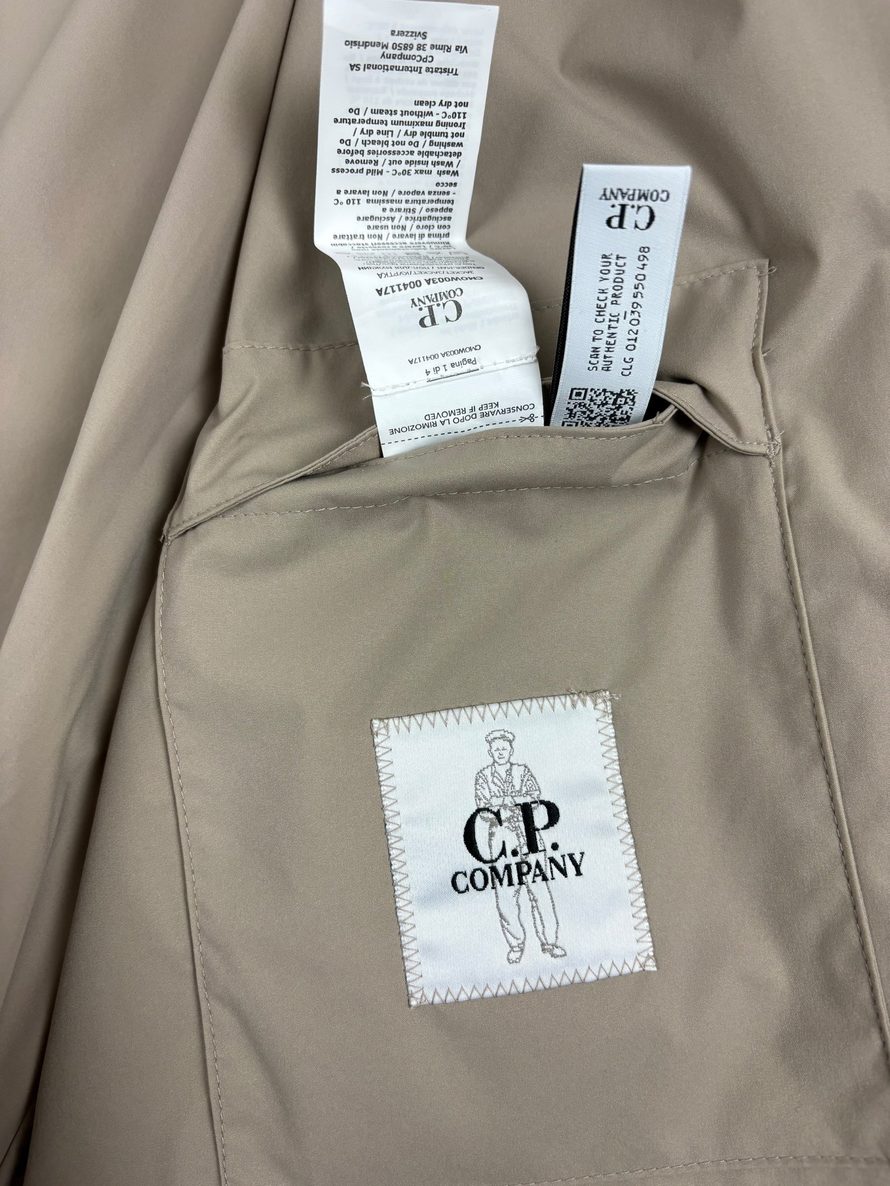 Veste C.P Company crème taille 50 - Logo et étiquette