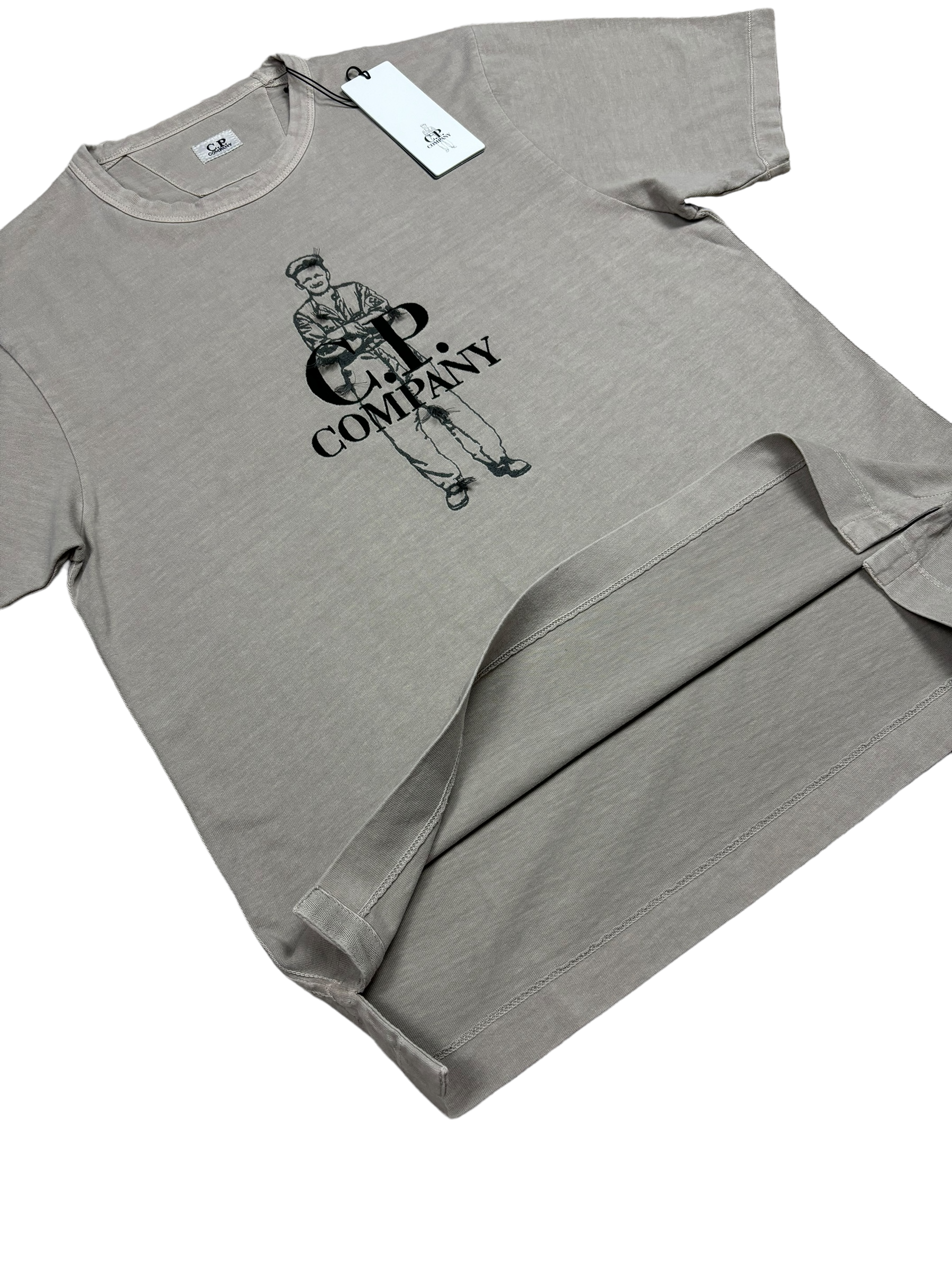 Veste C.P Company gris taille S - Logo et étiquette