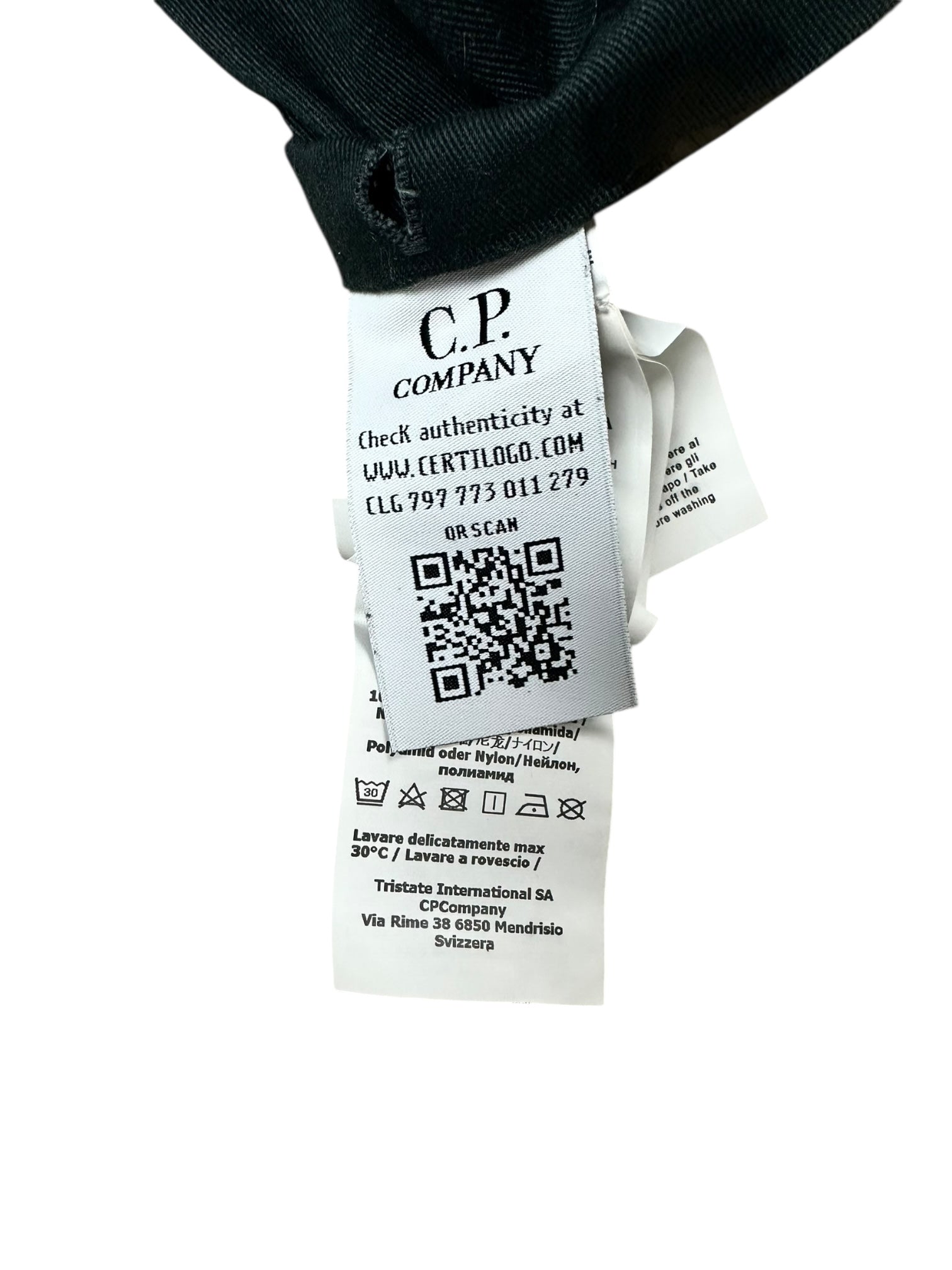 Veste C.P Company noir taille 52 - Logo et étiquette