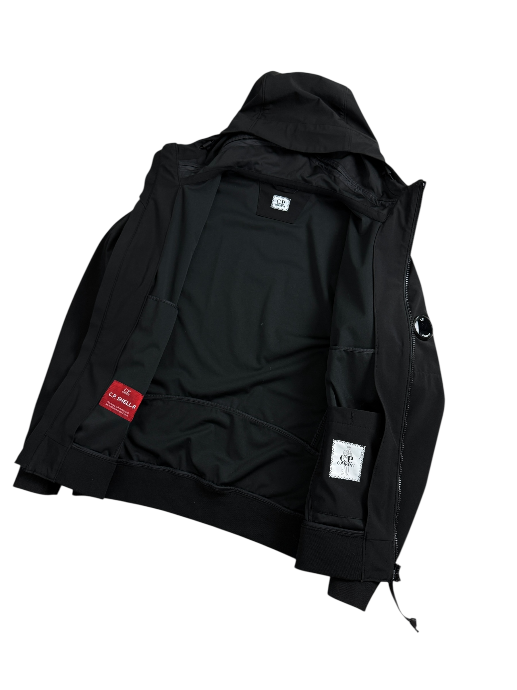 Veste C.P Company noir taille S - Logo et étiquette