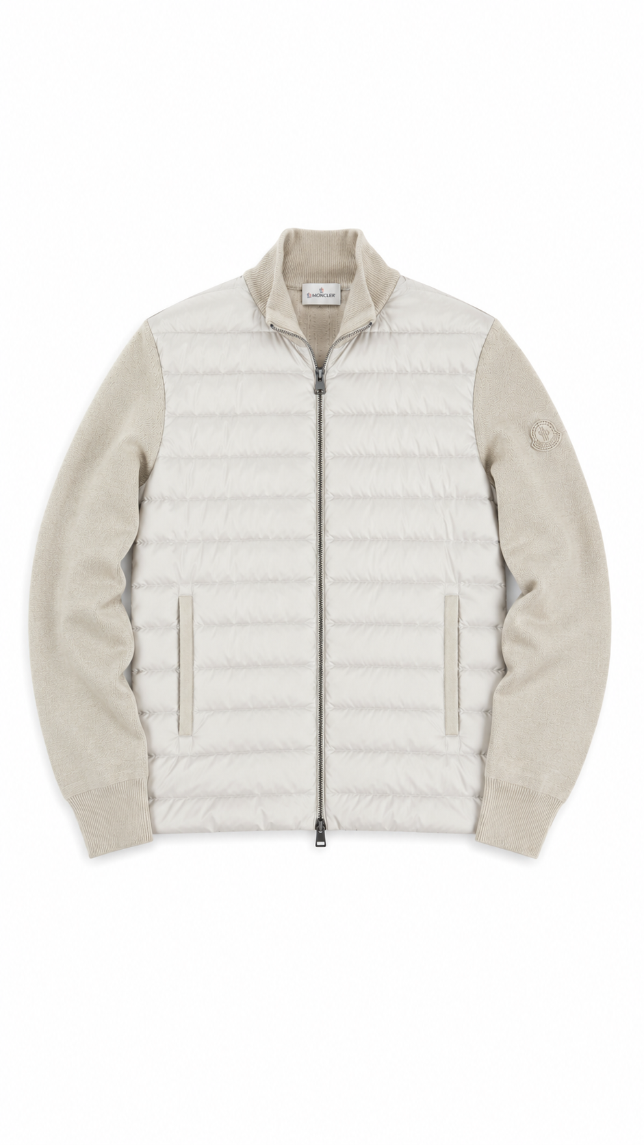 Cardigan Hybride Moncler crème taille L - vue 1/5