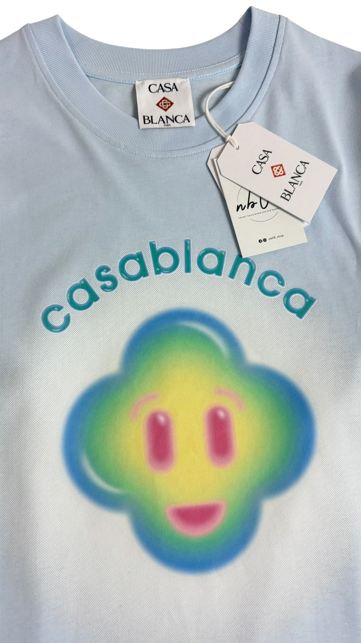 Tee-shirt Casablanca Airbrush Smiley bleu taille S - vue 2