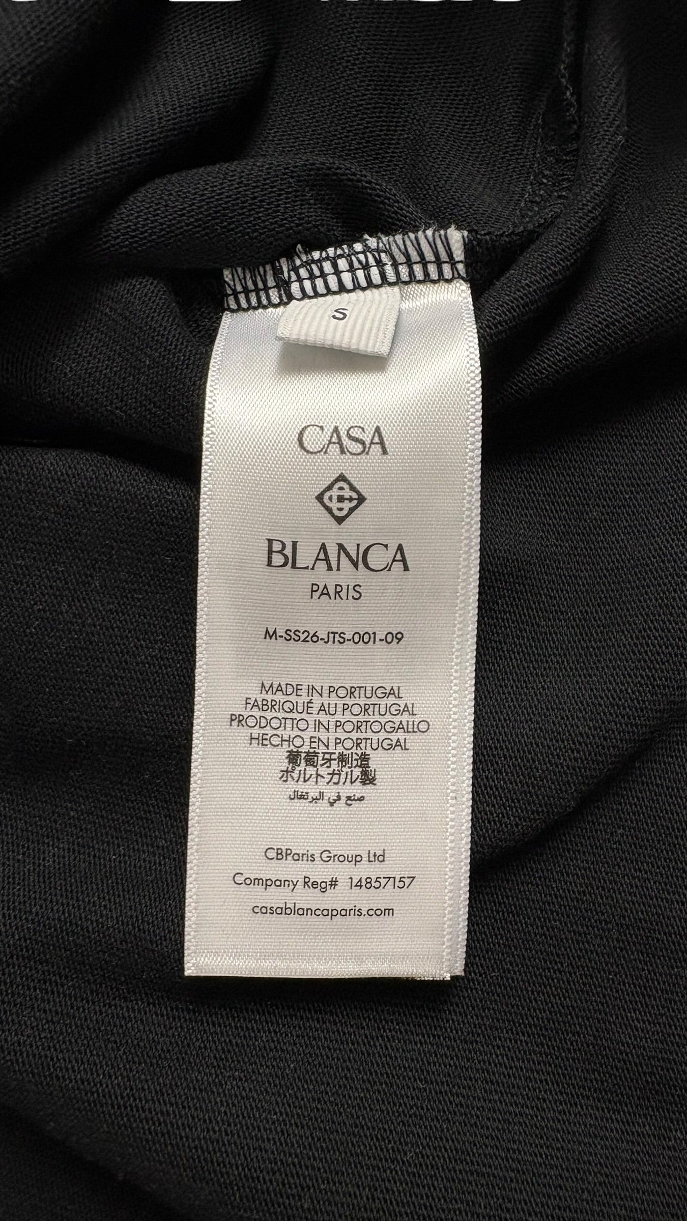 Veste Casablanca noir taille S - Logo et étiquette