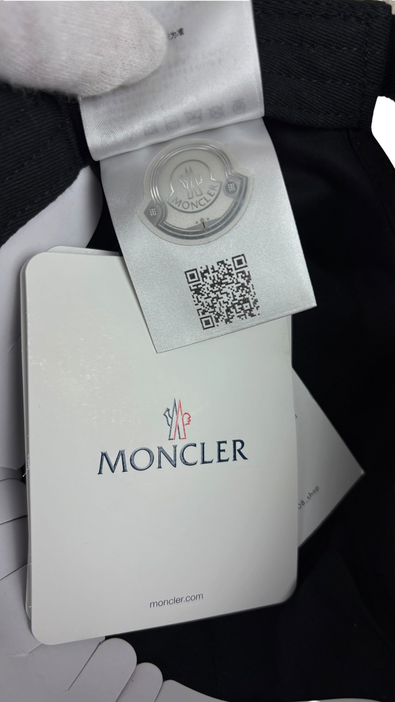 Casquette Moncler noir Collection 2026 - vue 4/4
