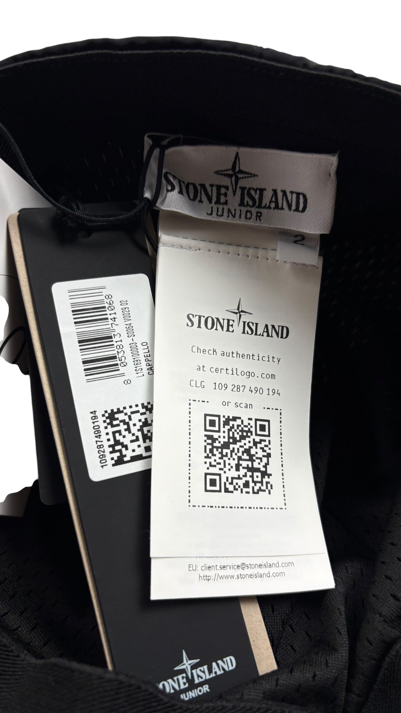 Casquette Stone Island Nylon Métal Junior noir Collection 2026 - vue 4/4