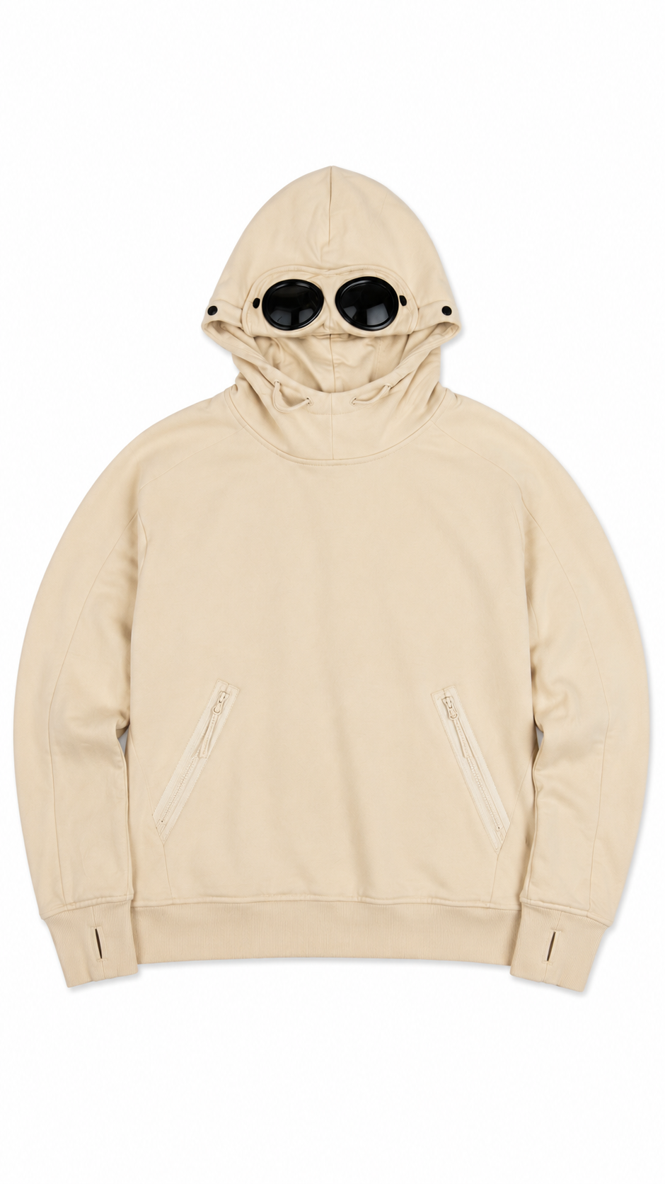 Hoodie Sweat-shirt C.P Company Goggle beige taille S - vue 1/4
