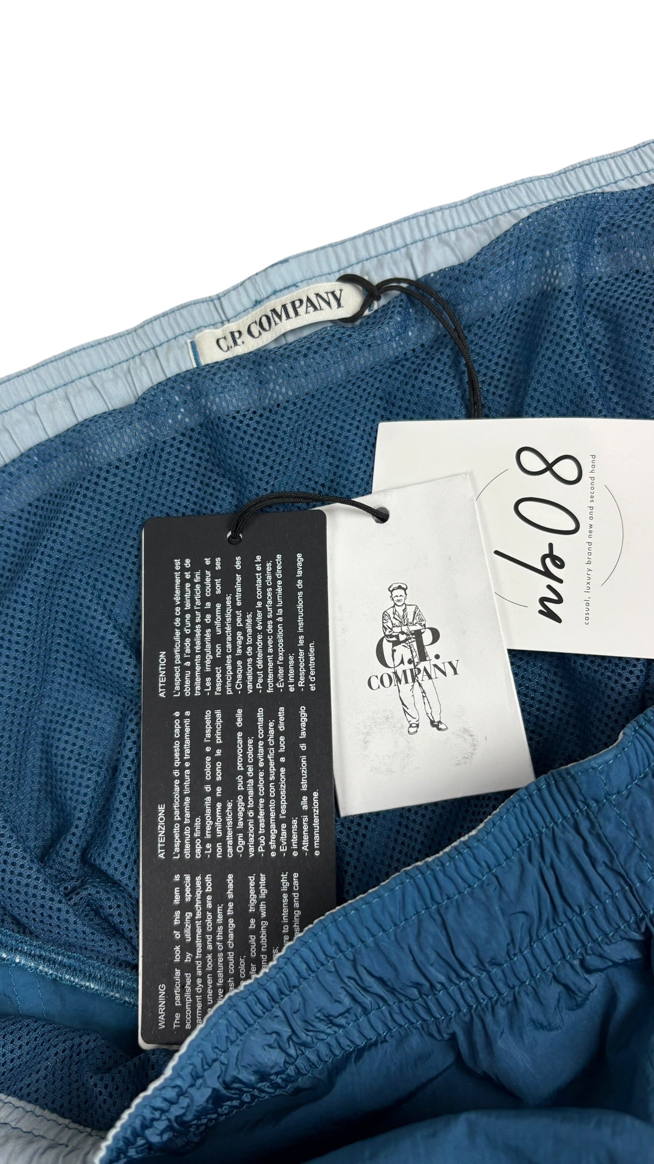 Short de bain C.P Company Eco-Chrome R bleu métallisé taille 52 - vue 3/5