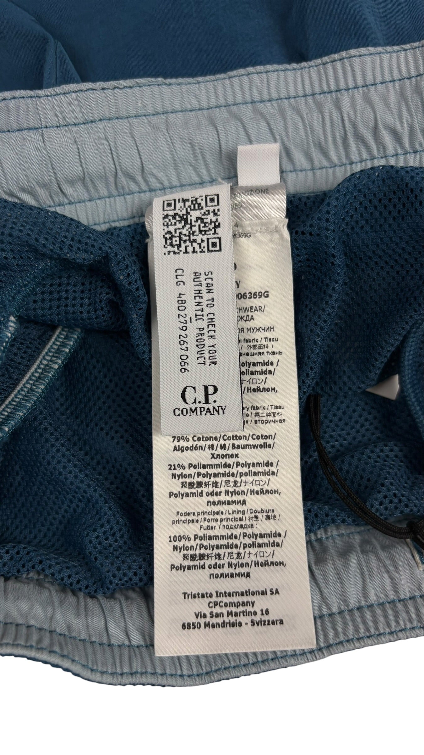 Short de bain C.P Company Eco-Chrome R bleu métallisé taille 52 - vue 5/5